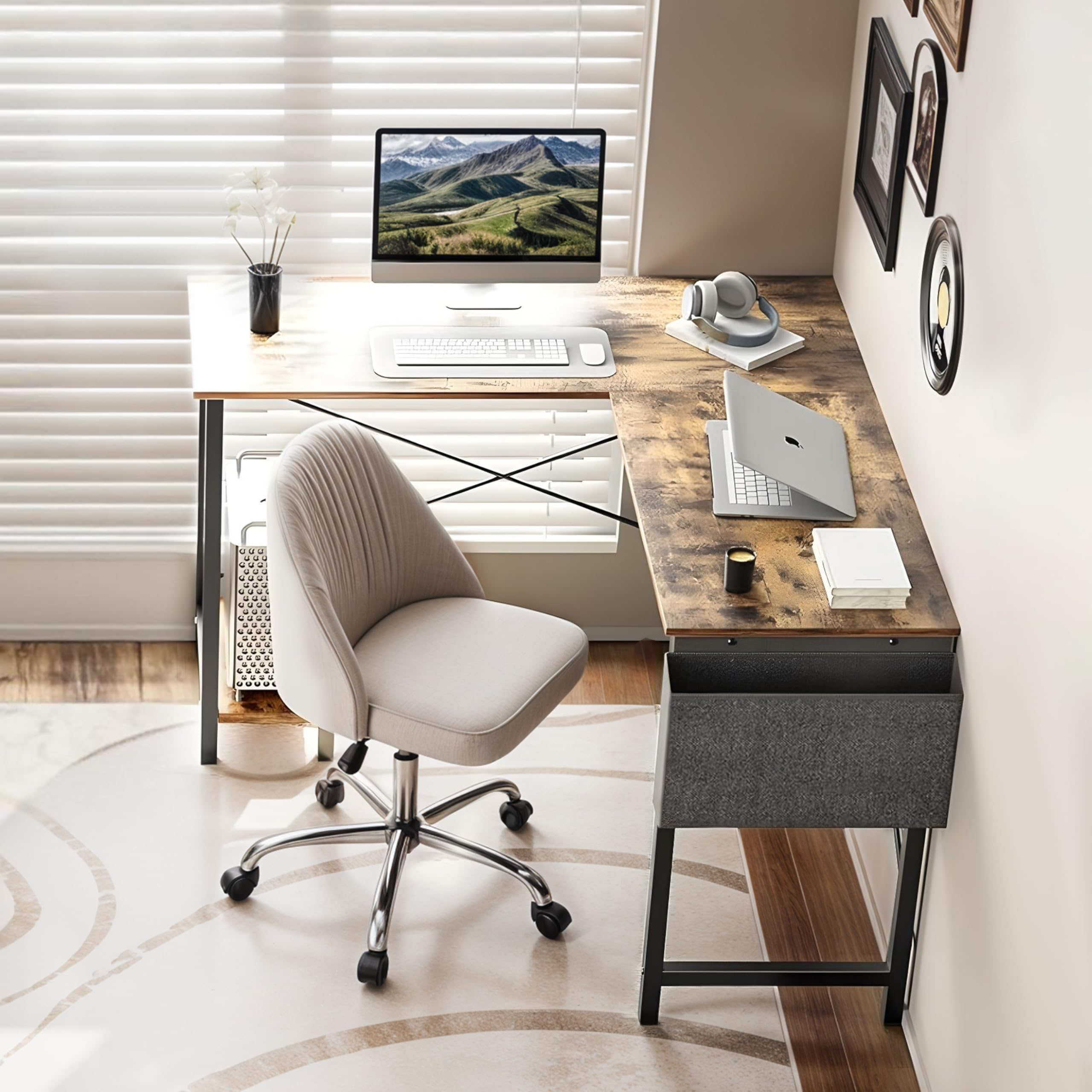 Amazon.com: L Shaped Desk Gaming Computer 50 Inch Corner Desks