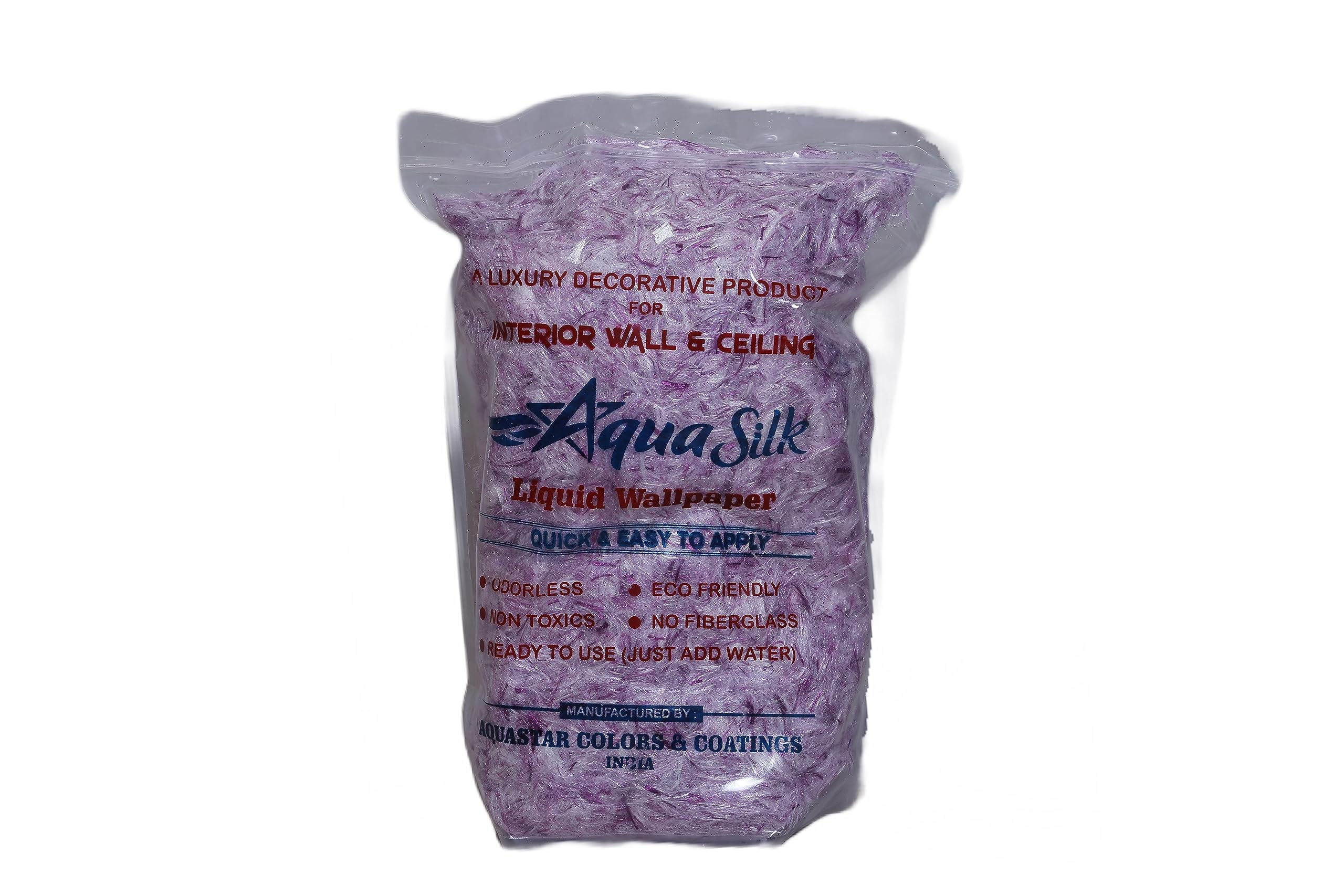 AQUASILK LIQUID WALLPAPER Long Lasting Decortive Interior Liquid Wallpaper 101_Purpple, 38.1 Cm, 25.4 Cm