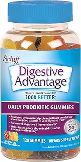 Daily Probiotic Natural Fruit Flavor Gummies, Helps Relieve Minor Abdominal Discomfort & Occasional Bloating, Supports Digestive & Immune Health, Cranberry, 120 Count