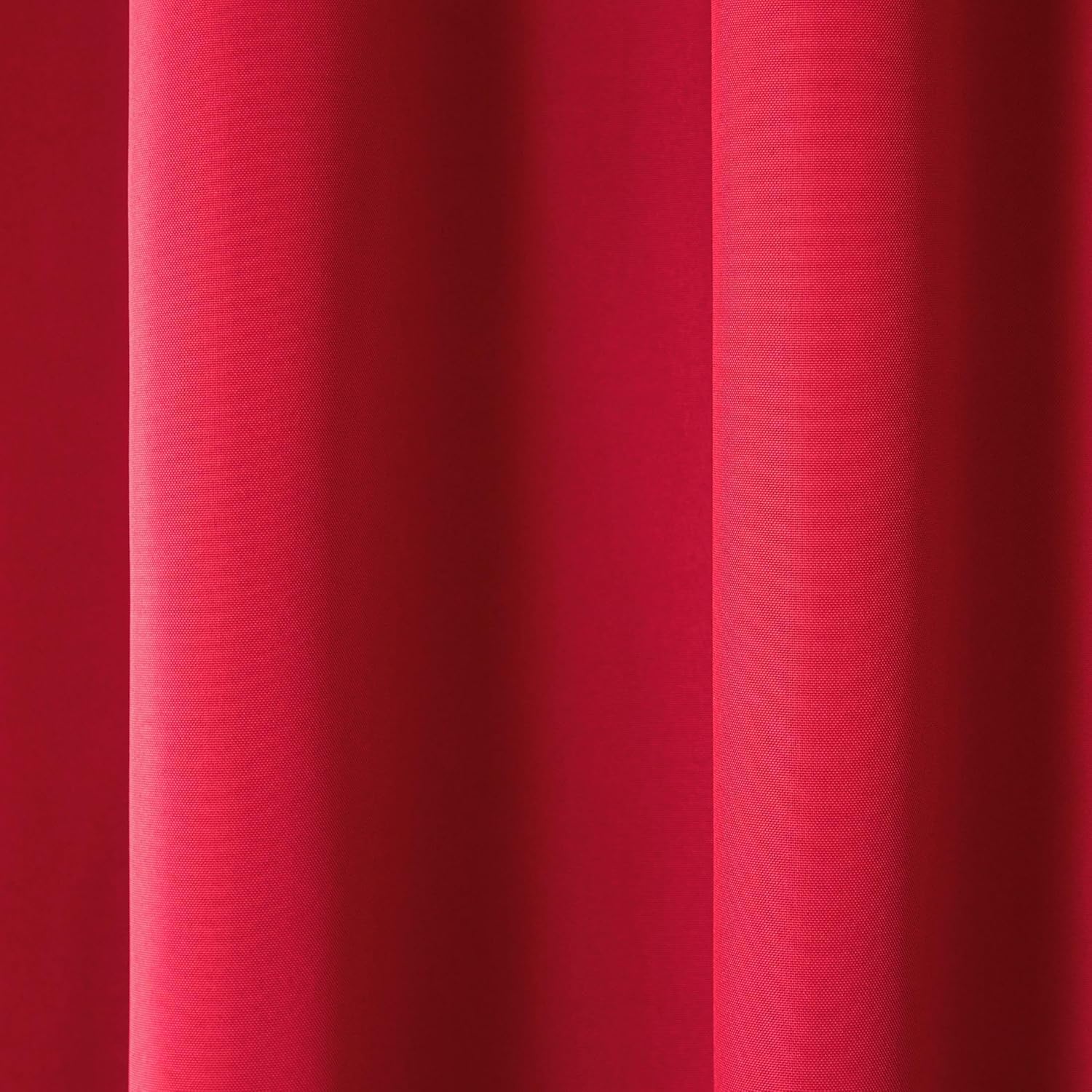 TOWN & COUNTRY BASICS Cabana Solid Heavyweight Indoor Outdoor Curtains, Light Filtering Opacity with Grommet Top, Water Repellent, 2-Pack Set, 54"x120", Radiant Red