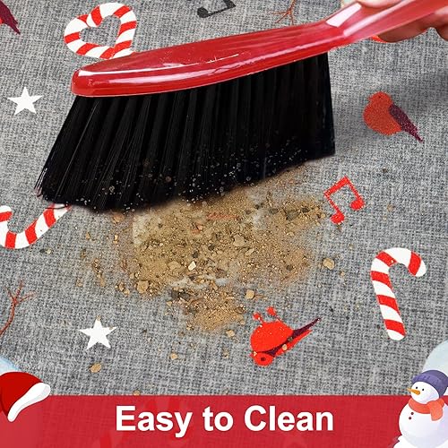 Miniatura 4 de ASPMIZ Tapete de puerta de Navidad para interiores y exteriores, tapete absorbente de muñeco de nieve, antideslizante, tapete de entrada de nieve de