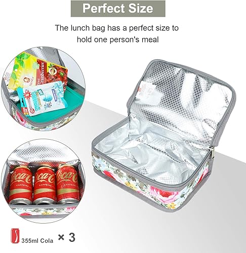 Miniatura 3 de MIER - Lonchera portátil, bolsa estilo hielera para almacenamiento de comida, térmica con aislamiento, lonchera.