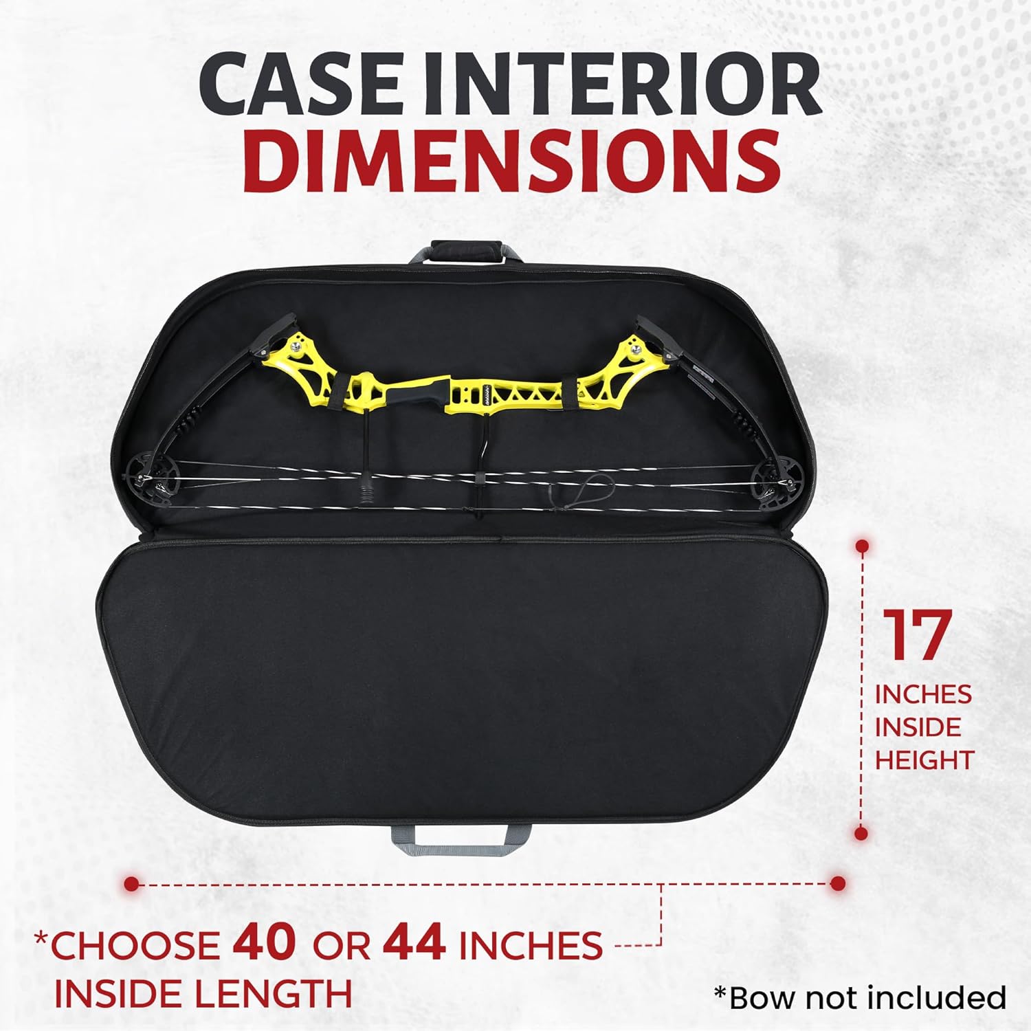 LEGEND Apollo Soft Bow Case - Compound Bow Case with Multiple Storage & Foam Padding, Lightweight Bow and Arrow Case for Archery Accessories, Bow Bag with Arrow Tube Pocket - 40" & 44"