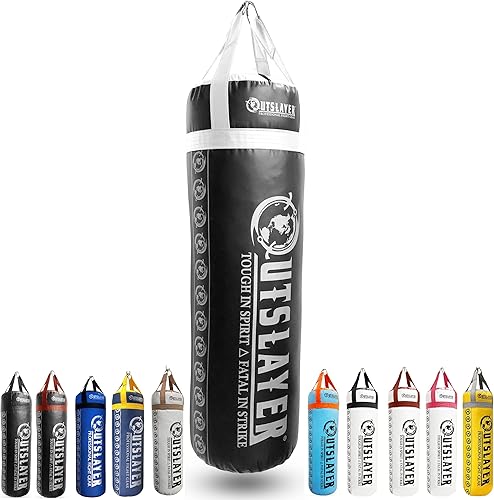 Miniatura 5 de Outslayer Bolsa de boxeo con relleno de 80 libras y MMA fabricada en Estados Unidos