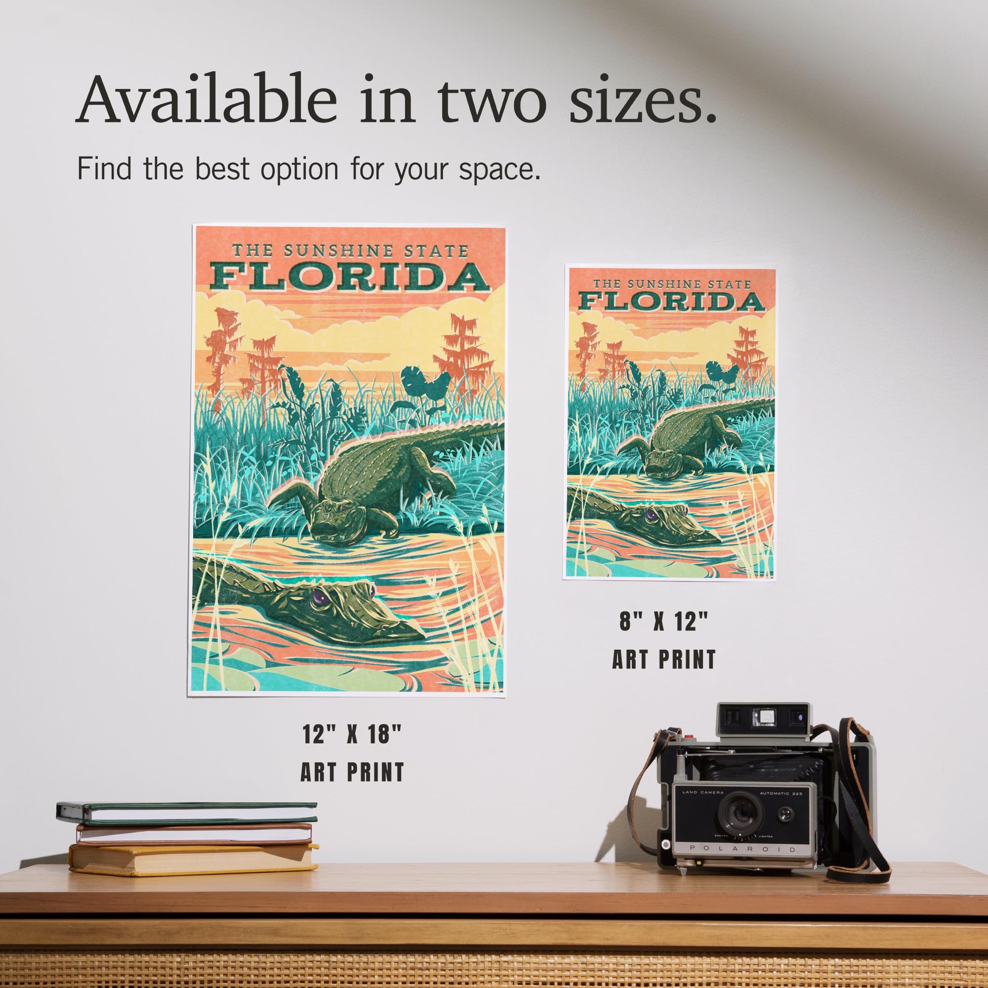 Amazon.com: Lantern Press 8x12 Art Print, Florida, Alligator