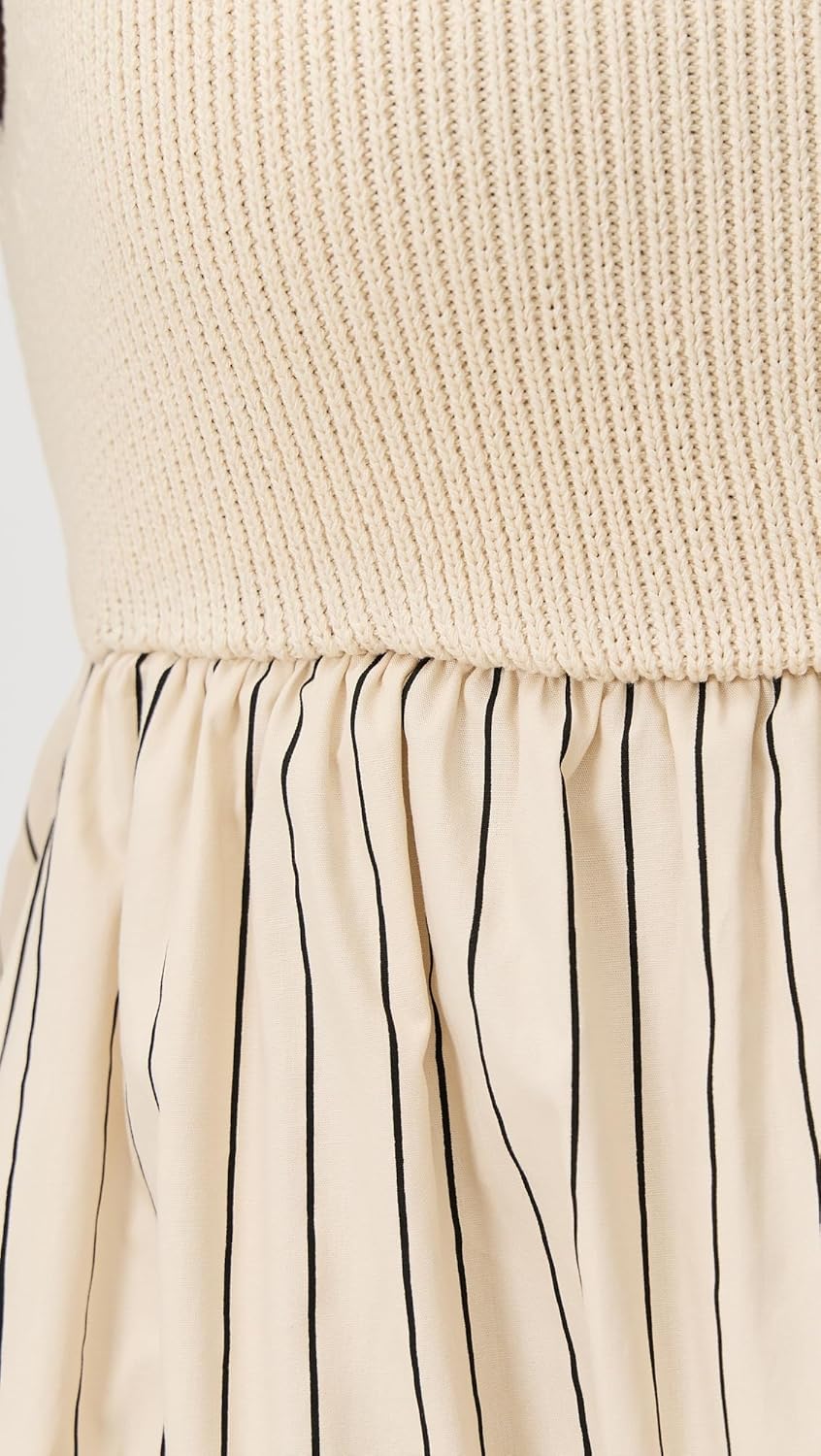 English Factory Women's Tie Back Knit Combo Striped Dress - Image 6