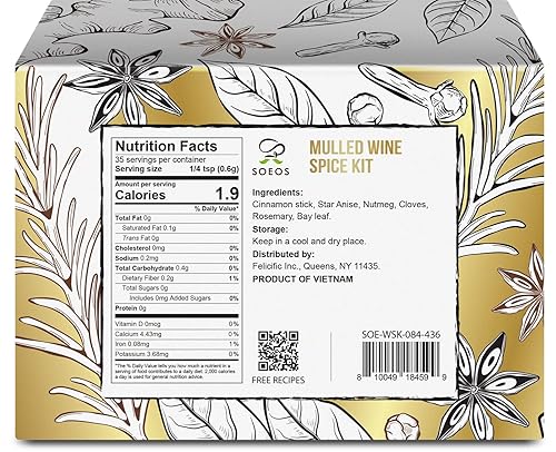 Miniatura 2 de Soeos Kit de especias de vino caliente 296 oz 074 oz4 seis especias de primera calidad caliente kit de especias de vino