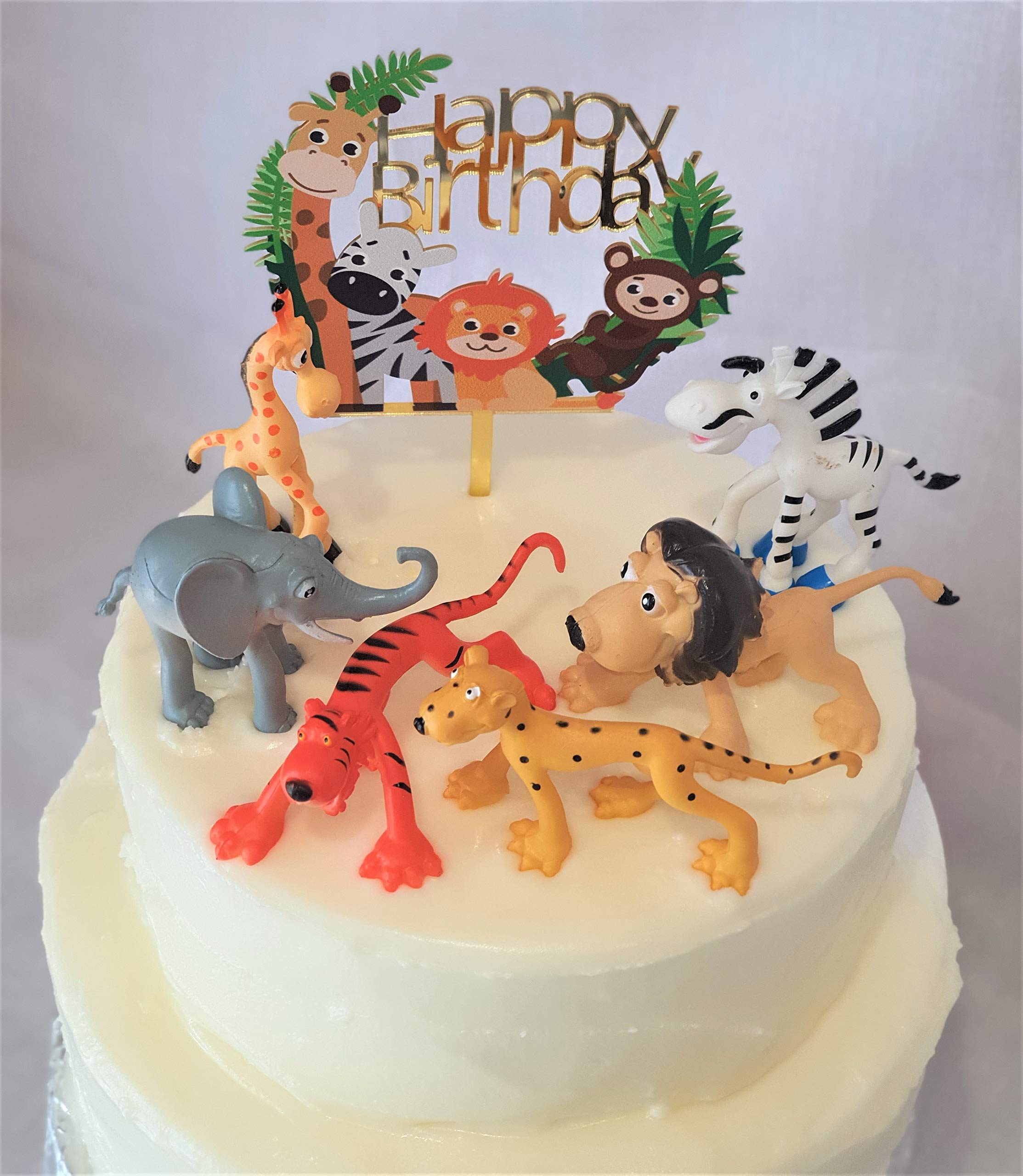 Buy Excel9 7 PCS Safari Birthday Cake Decorations Kit I Acrylic Safari