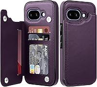 Vista 20 de Bizzib para Google Pixel 6A Funda de cuero tipo cartera con tarjetero, cubierta tipo libro con pata de pie, cierre magnético, funda protectora a