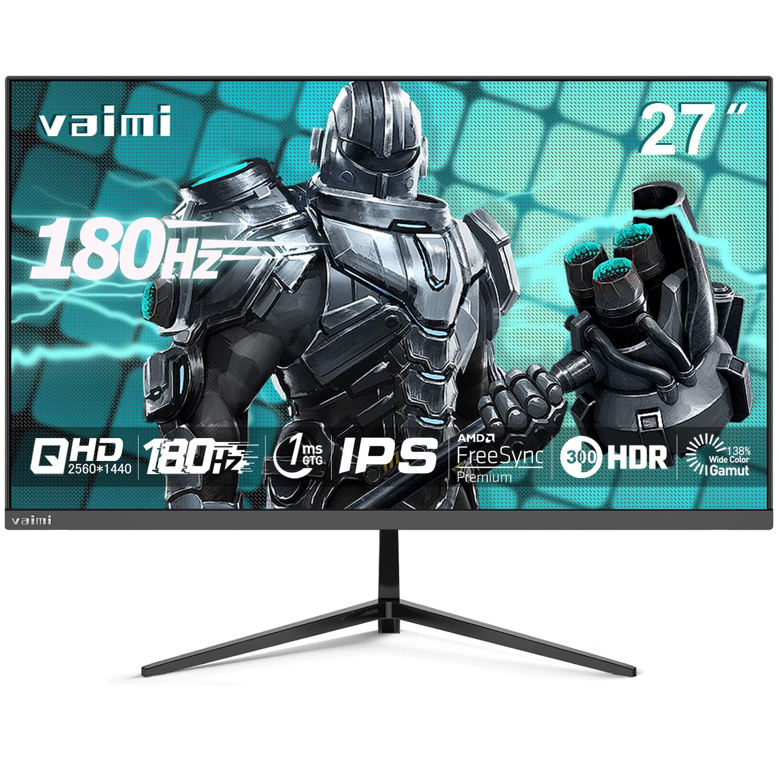 Amazon.com: VAIMI 27 Inch QHD 2560 x 1440p IPS Gaming Monitor, 2K