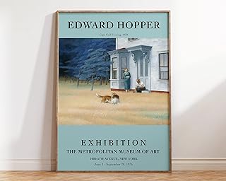 Wall Art Print Edward Hopper Exhibition Art Print, American Realism Art, Famous Artist Painting, Mid Century Edward Hopper, Cape Cod Poster | V043 16x24 Inches