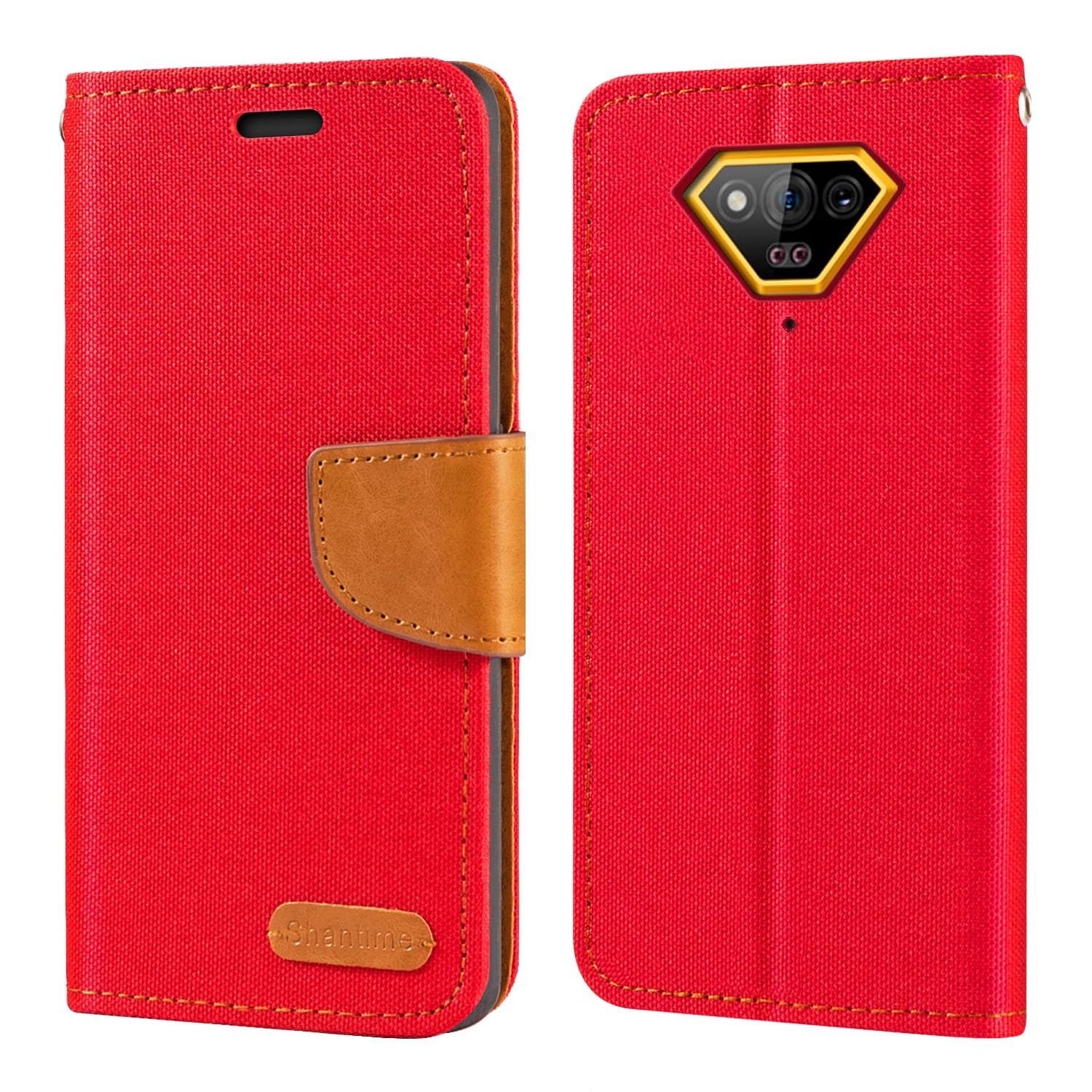 Custodia Flip in Tessuto Oxford e Pelle PU Compatibile con Ulefone Power Armor 18T, Cover Protettiva con Chiusura Magnetica e Tasche per Carte (Blu