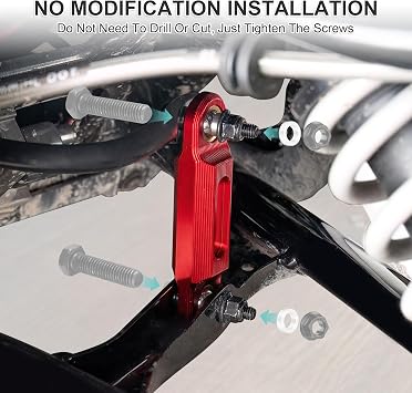 Billet Aluminum Sway Bar End Links for the Can-Am Ryker 600/900 / Rally (2019-2025) & Sport (2022-2025)| Rod End Kit (Red)
