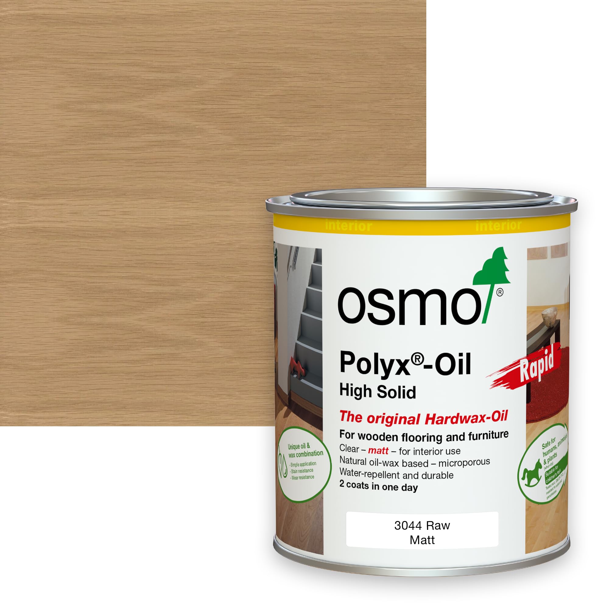 Osmo Original Polyx Oil Rapid Matt (3044 Raw, 750ml)