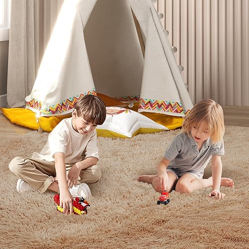 Miniatura 6 de YOBATH Alfombras esponjosas para dormitorio, de 5 x 8 pies, alfombras peludas de felpa para sala de estar, habitación de niños, niñas, niños,