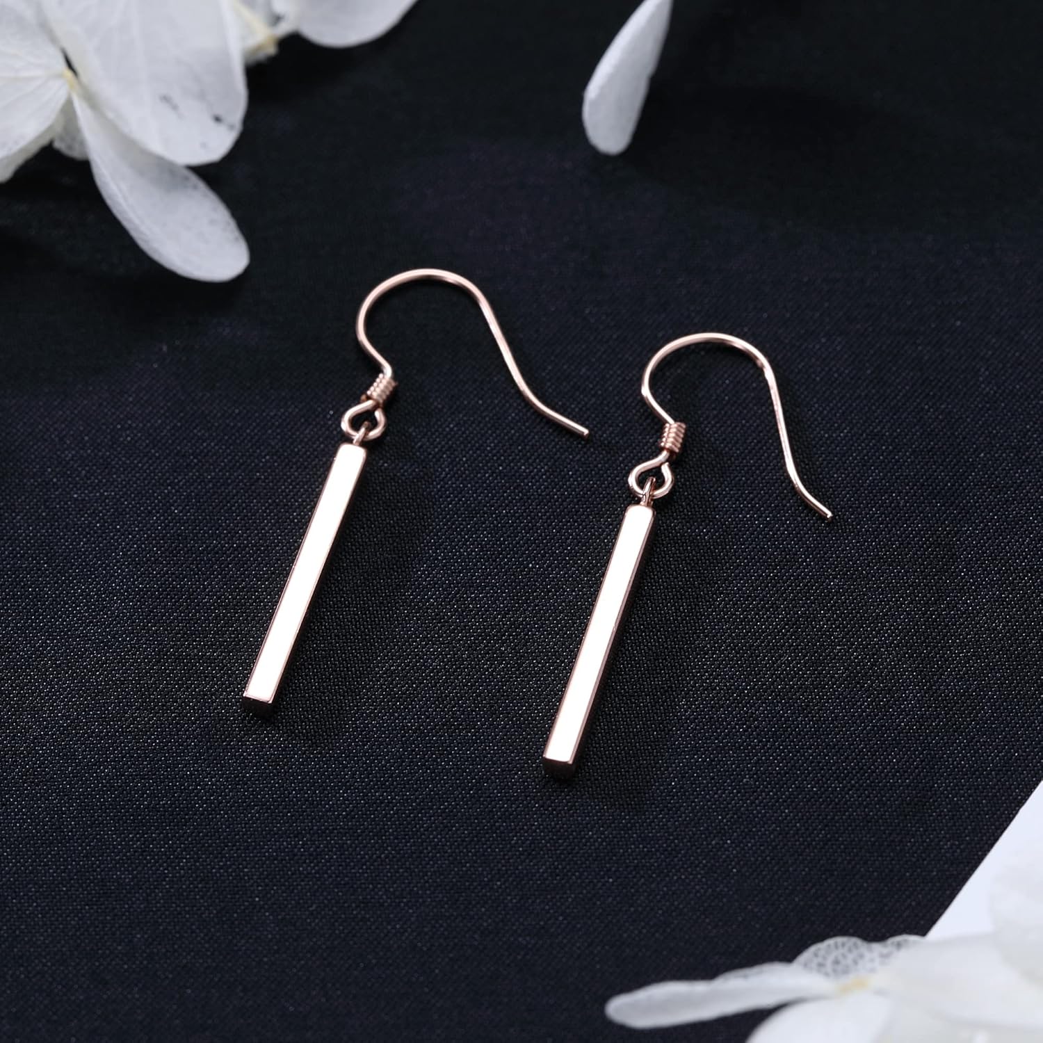SLUYNZ Solid 925 Sterling Silver Minimalist 2CM/3CM Bar Drop Earrings for Women Teens Vertical Bar Dangle Earrings - Image 5