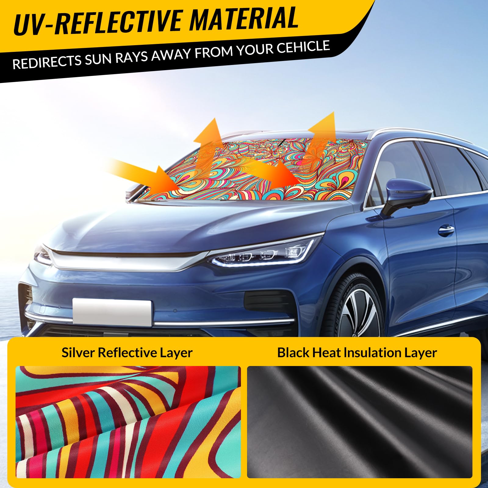 Parasol para parabrisas, parasol para coche, parasol reflector que ofrece la máxima protección para el interior del coche