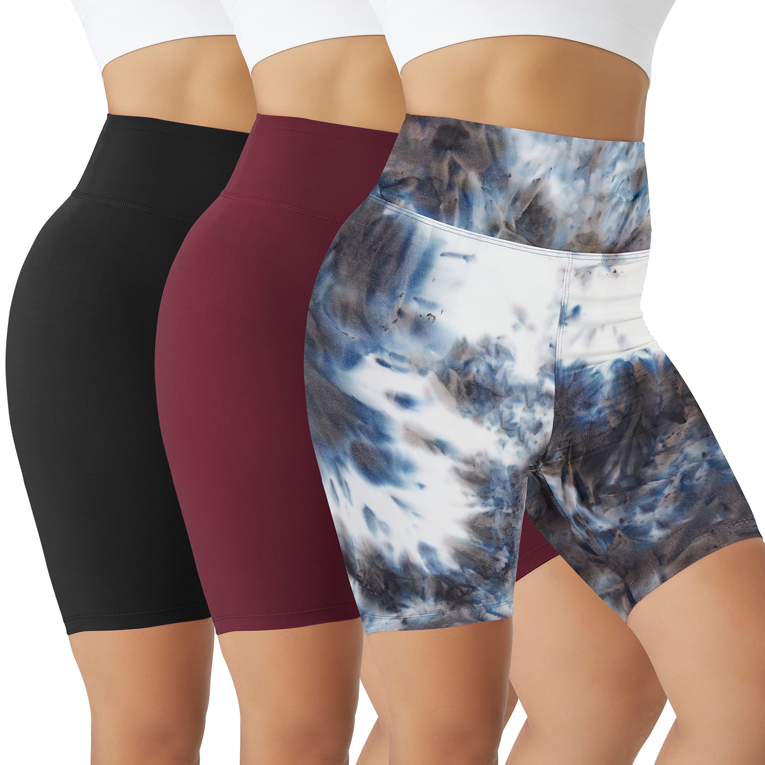 VALANDY Gym Shorts for Women High Waisted Yoga Shorts Biker Workout Running Cycling Athletic Shorts Buttery Soft Stretchy