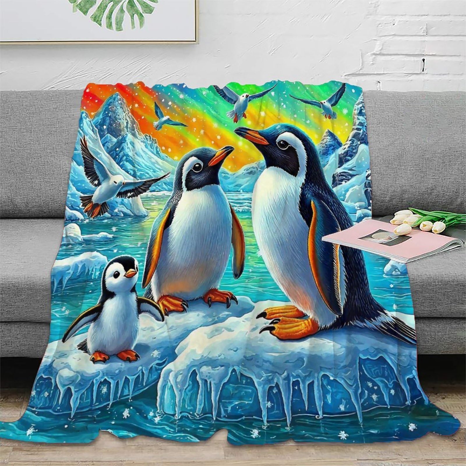 Couverture pingouin pelucheuse un cadeau réconfortant pour toute la famille