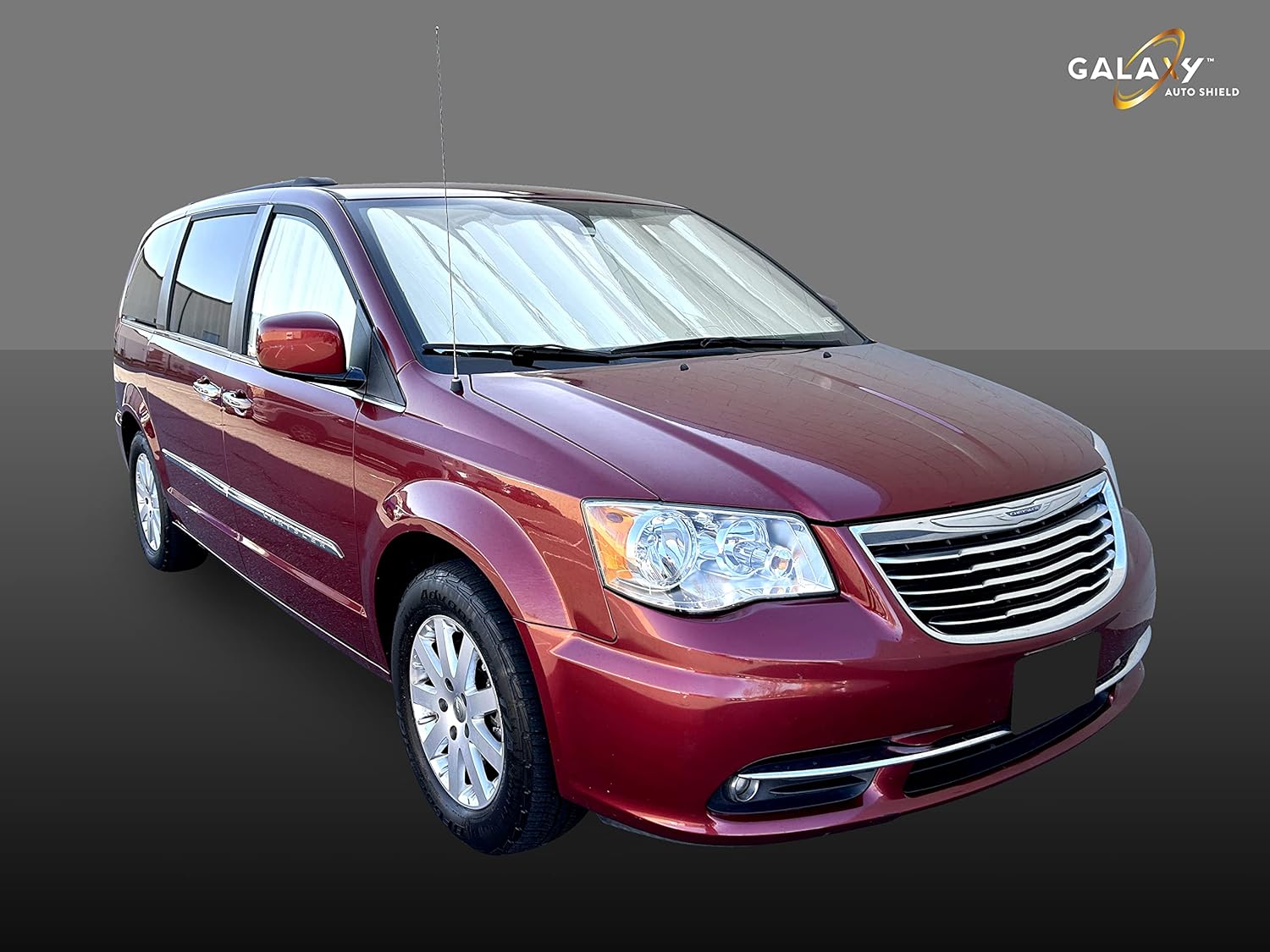 Custom Fit Windshield Sun Shade for 2008 2009 2010 2011 2012 2013 2014 2015 2016 2017 2018 Chrysler Town & Country Minivan, Insulated Sunshade Privacy Accessories Blockout UV Reflector Protection