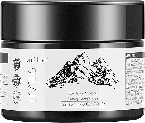 Shilajit - Resina Shilajit orgánica pura del Himalaya Suplemento Shilajit Grado dorado 100% puro Shilajit con ácido fúlvico y 85+ oligominerales