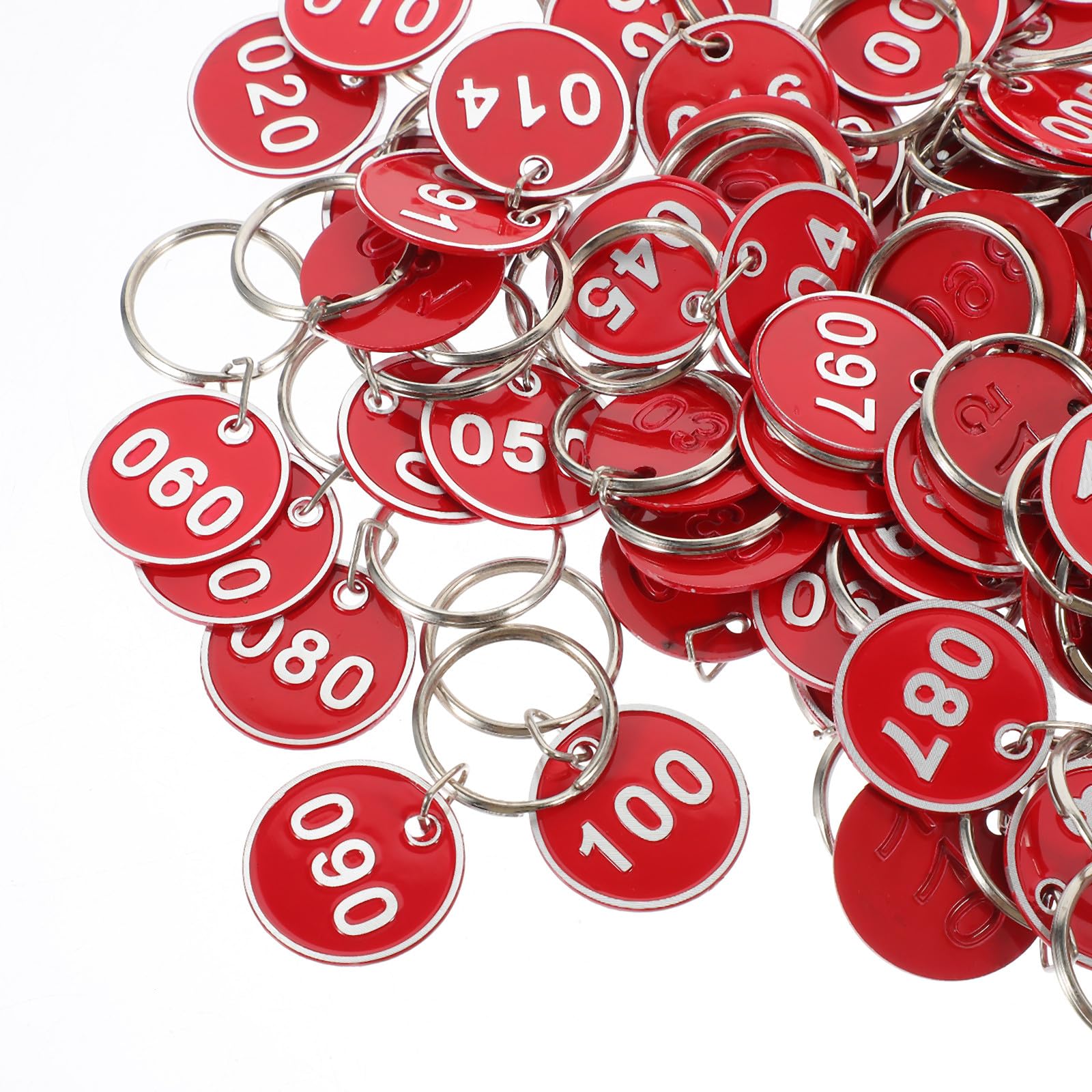 SHERCHPRY Cartellini Numerati Anello in Lega di Alluminio, 100 Pezzi per Portachiavi e Stoccaggio in Sauna