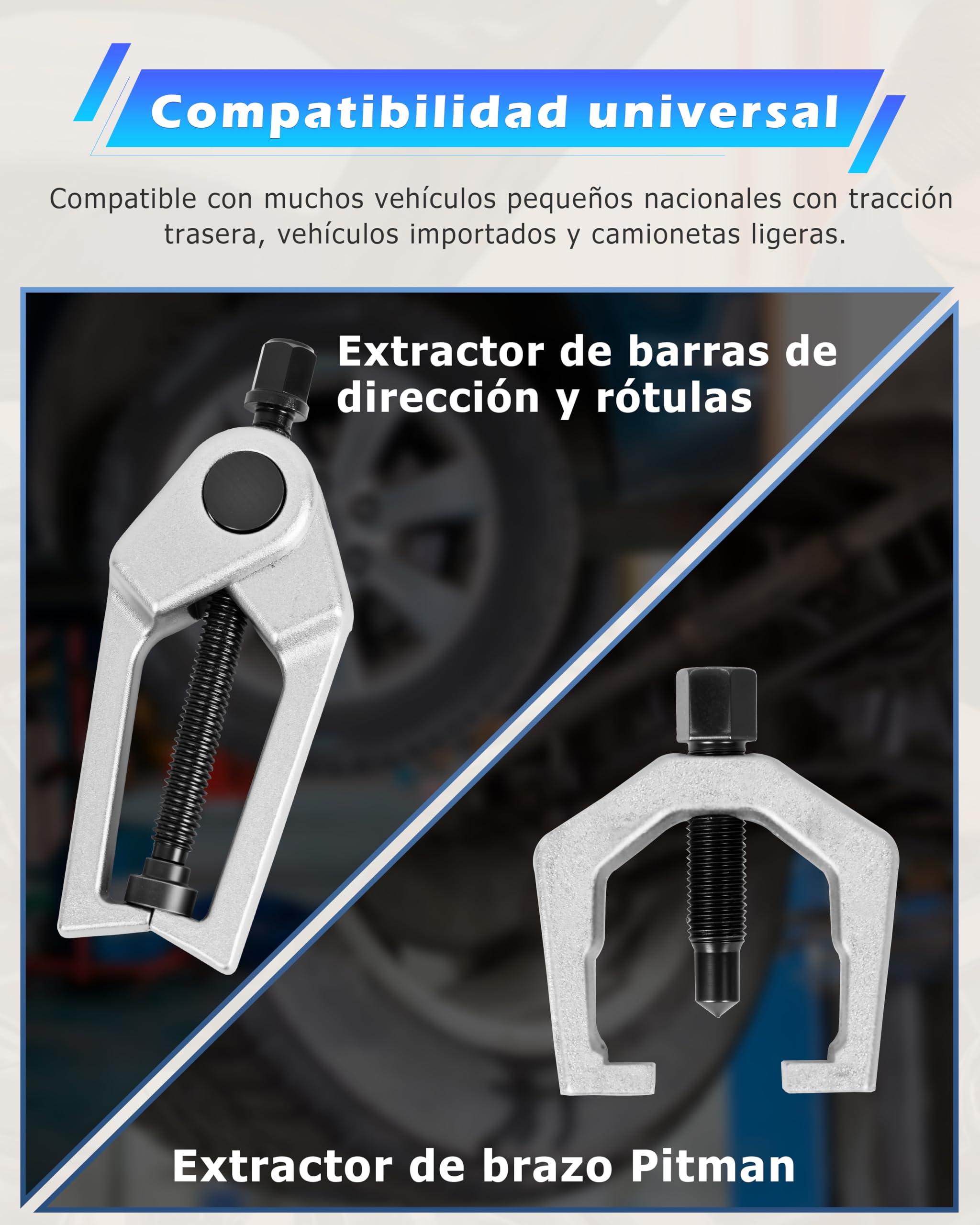 DAYUAN Juego de herramientas para auto que incluye extractor de rótulas, articulación esférica, extractor de cabeza de barra de acoplamiento, 5 piezas