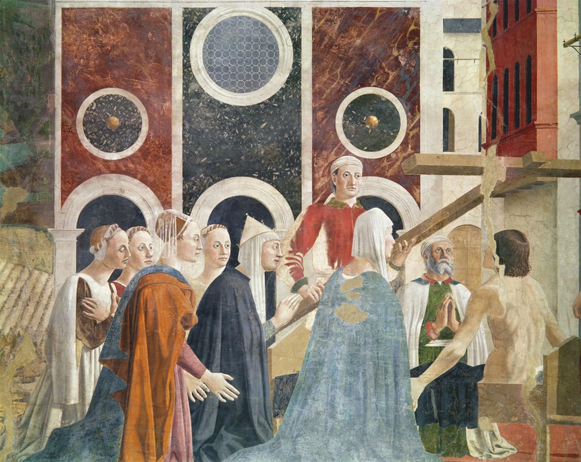 SERENDIPITP Retro Picture Poster Wall Art Pictures Painting the Verification of the True Cross by Piero Della Francesca Wall Art Canvas Print for Wall Decor 60x90cm