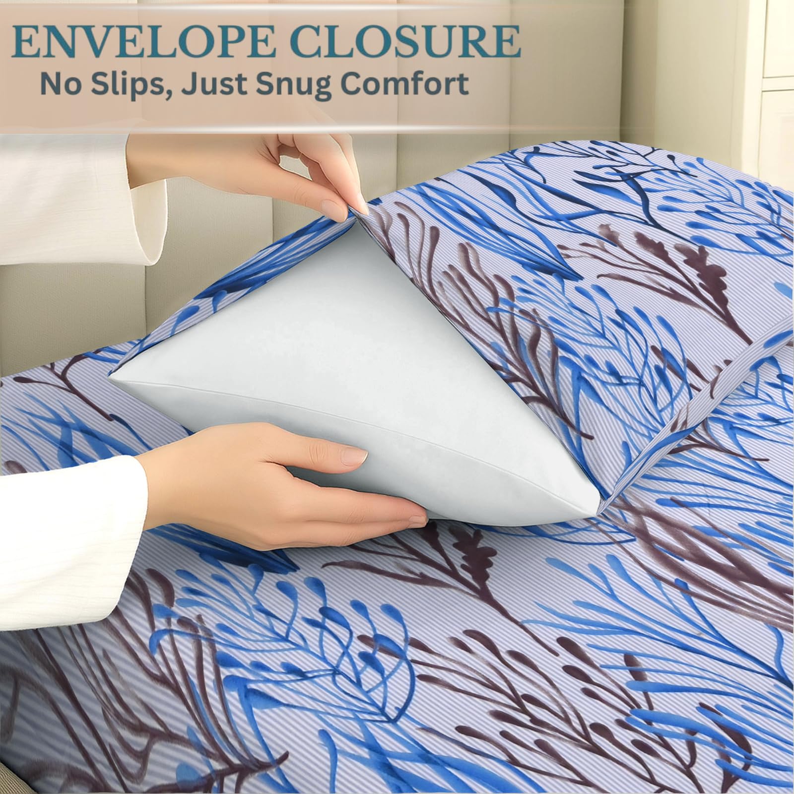 EverSoft Bedding Pack of 4 Pillowcases 50x75cm Soft Pillow Cases, Wrinkle Free Easy Care Pillow Covers - Image 3