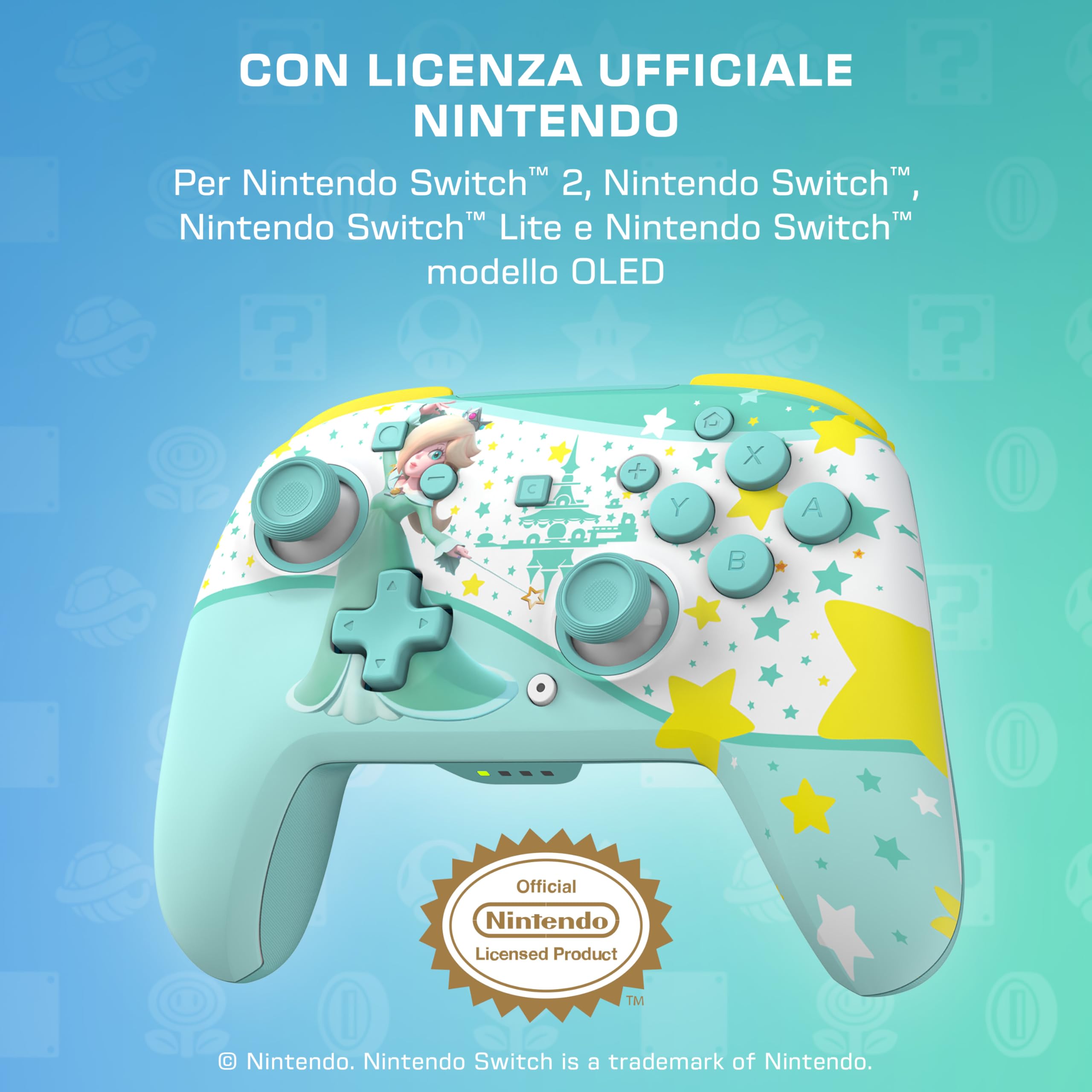 Turtle Beach Rematch Rosalina Controller da gaming wireless per Nintendo Switch. Funziona anche con Nintendo Switch 2