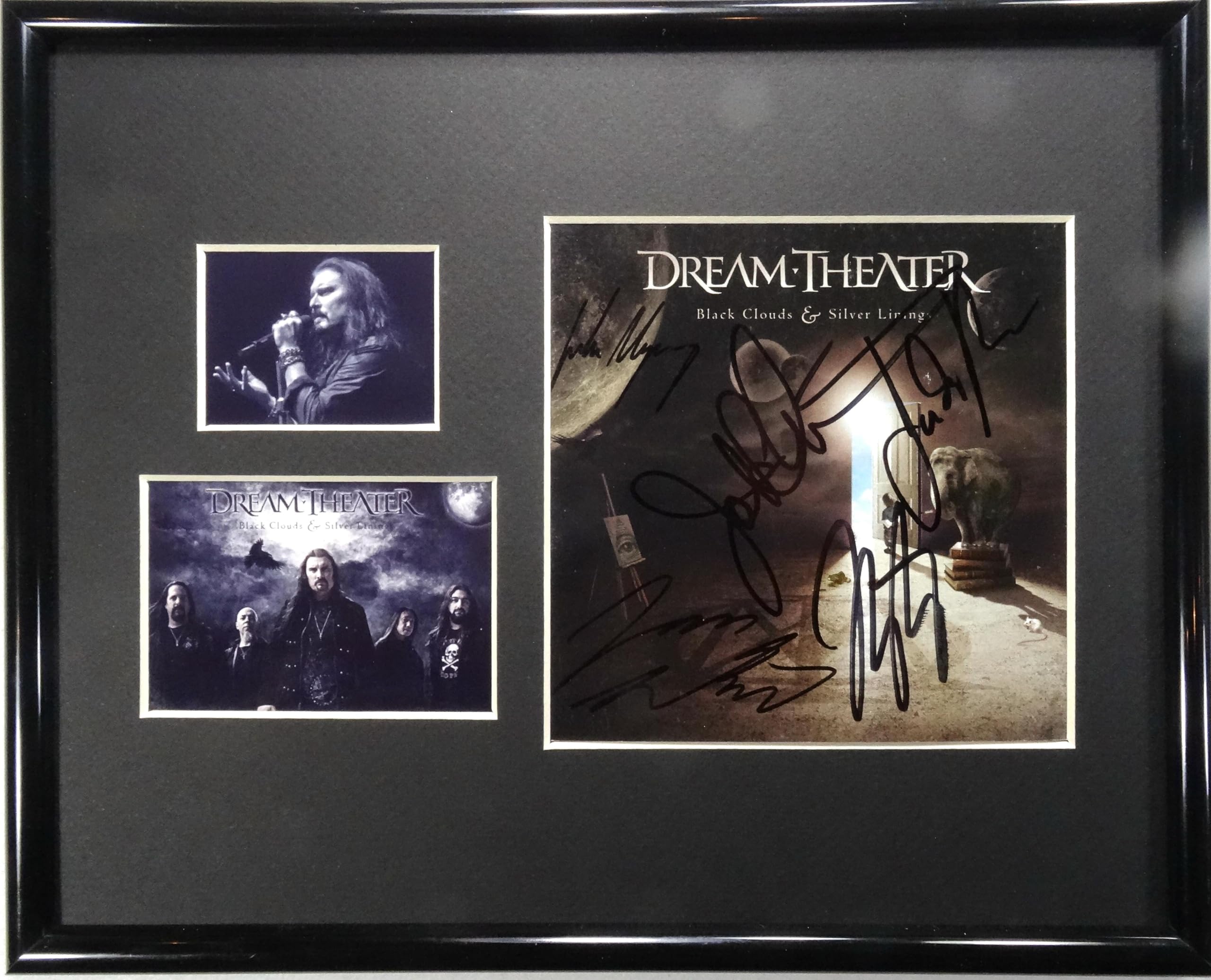 Signed Dream Theater Black Clouds & Silver Linings Cd Display Jsa