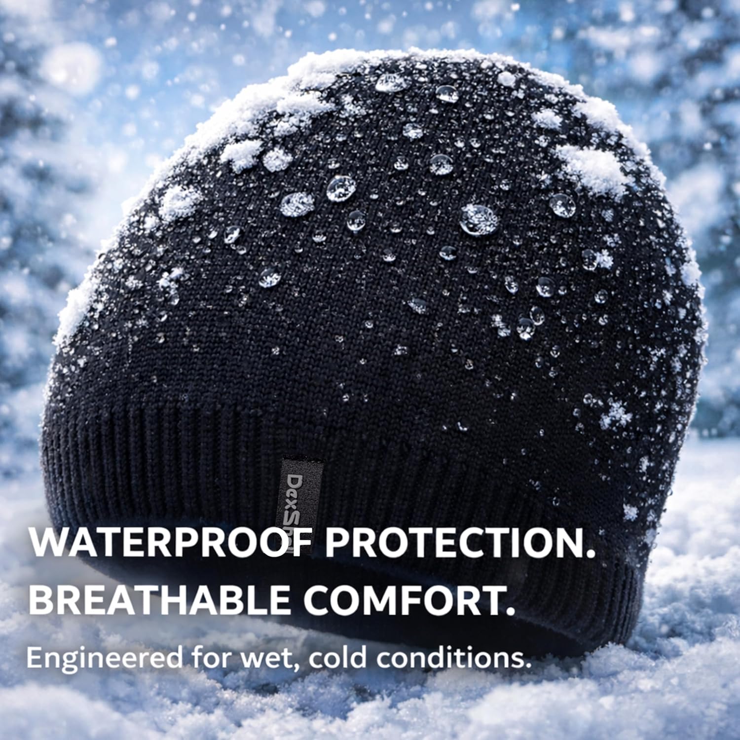 DexShell Waterproof Beanie for Men & Women – Windproof Fleece-Lined Hat with Porelle Membrane for Cold Weather & Outdoor Use - Image 2