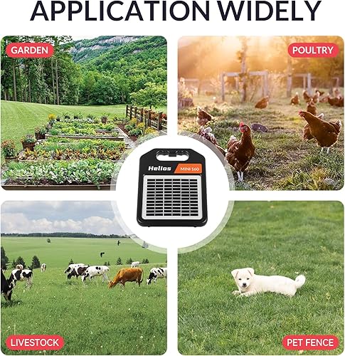Miniatura 23 de MINI400 Cargador eléctrico solar de la cerca de 20 millas con el modo día/de la noche 0.3J de salida Energizer eléctrico de la cerca de la energía