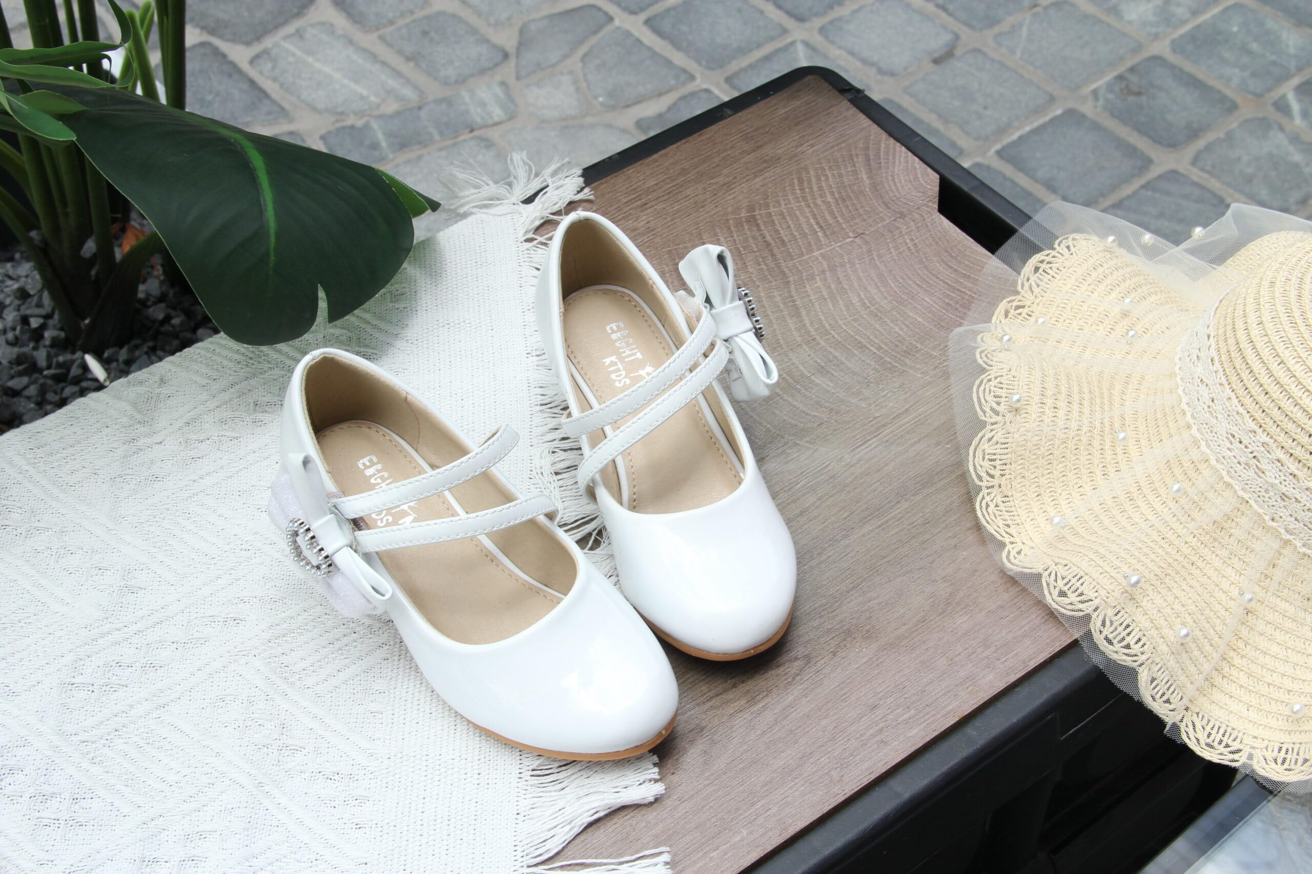 Princess Mary Jane Dress Up Shoes - Girls' Party Pumps for Flower Girl Wedding With Sparkly Design — view 3