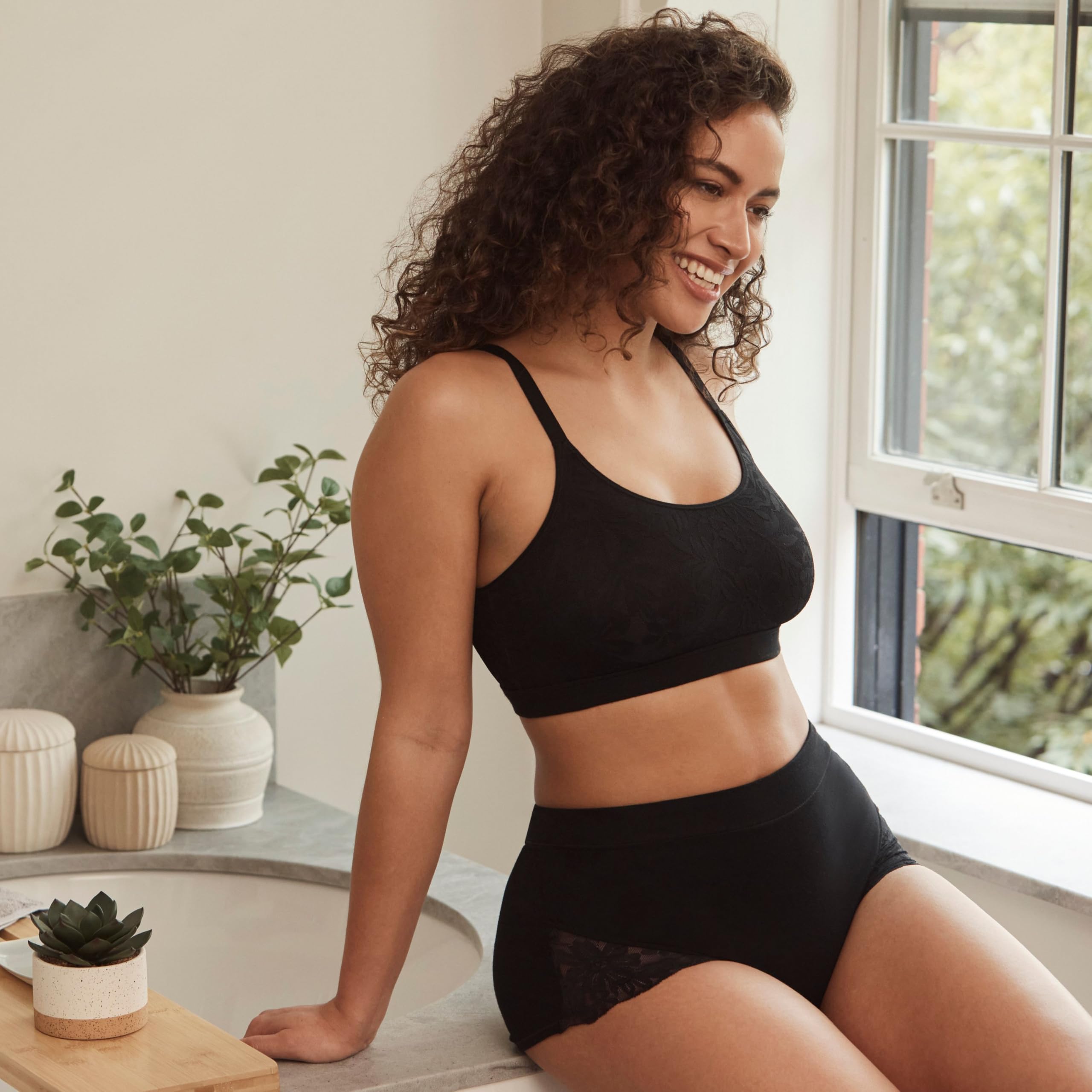 Bali Breathe Bralette, Pullover Wireless Bra, Breathable Bralette, Convertible Straps Sujetador Mujer (Pack de 1)