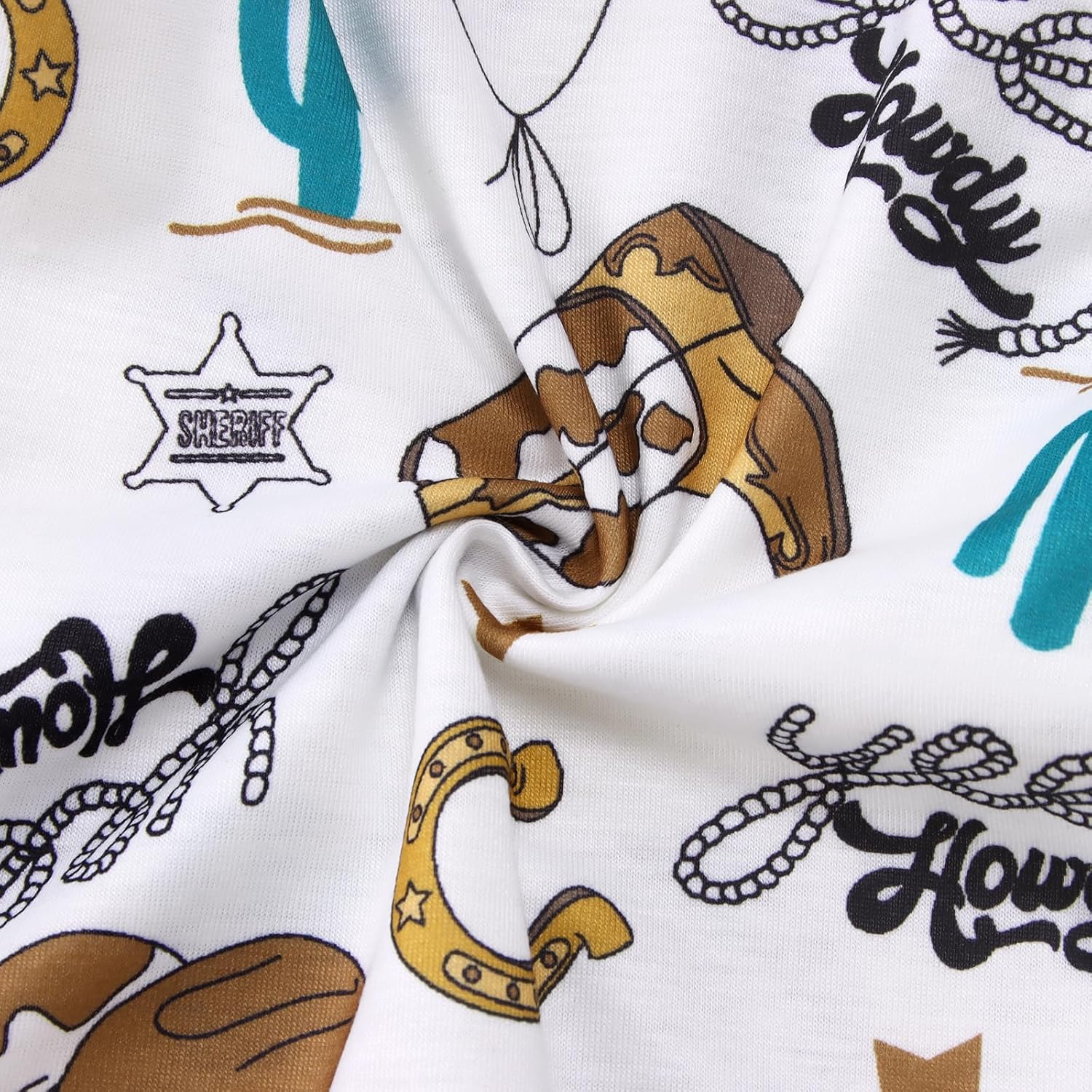 BOUTIKOME Infant Baby Boy Outfit Retro Cowboy Partner Howdy Graphic Rompers Newborn Onesie Jumpsuit Hat 2Pcs Set - Image 6