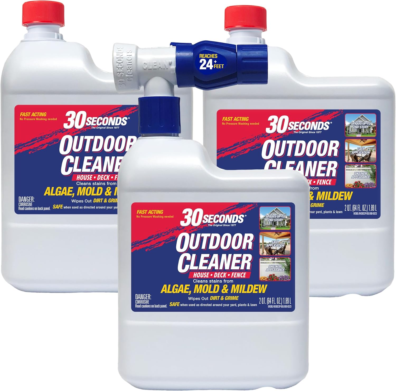 30 SECONDS Mold and Mildew Stain Remover Outdoor Cleaner Rapid