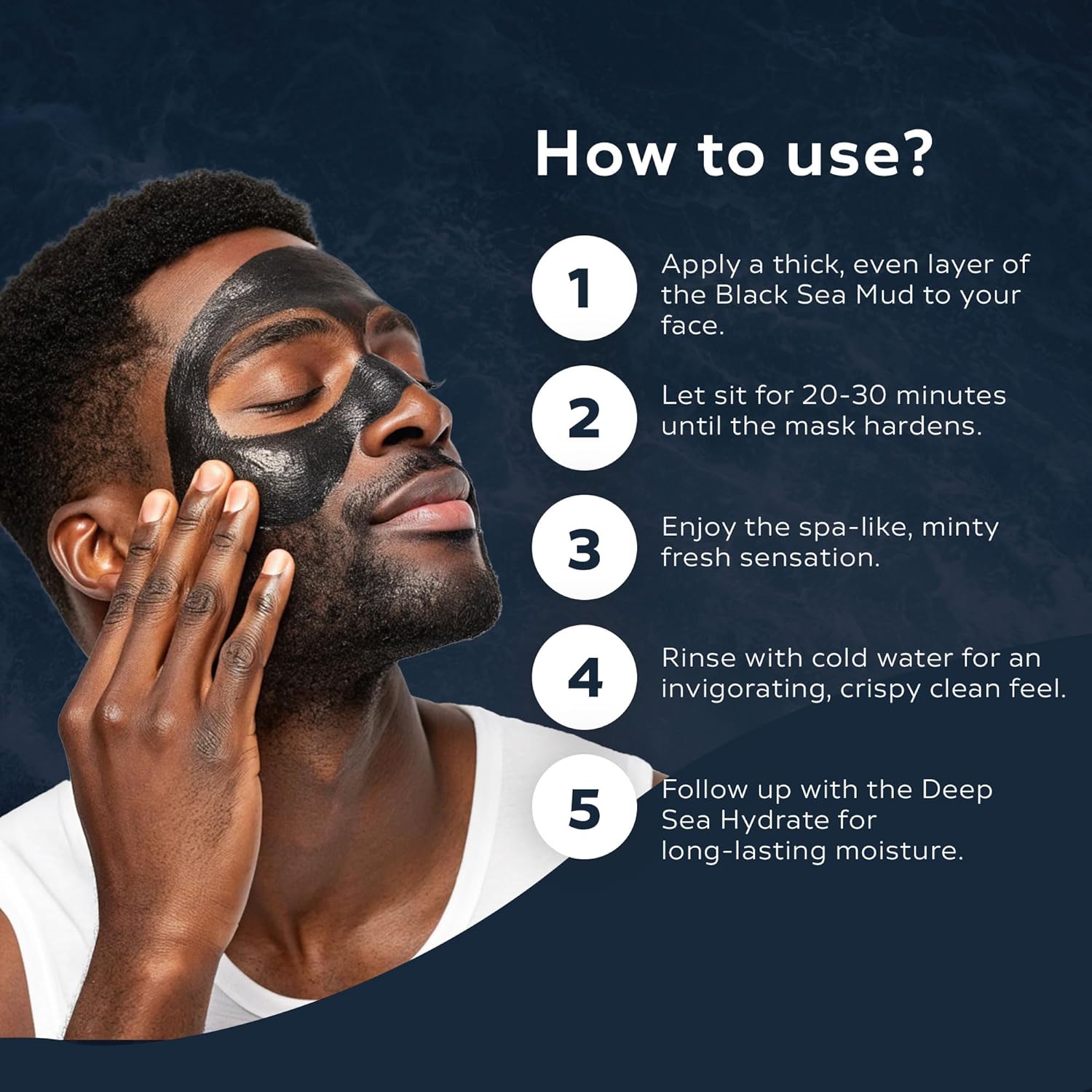 Neptune Black Sea Mud Scrub 3 Fl Oz | Deep Cleansing & Exfoliating Face Scrubber for Acne, Razor Bumps & Redness | Hydrates & Soothes Skin with 100% Natural, EWG Verified Ingredients - Image 6