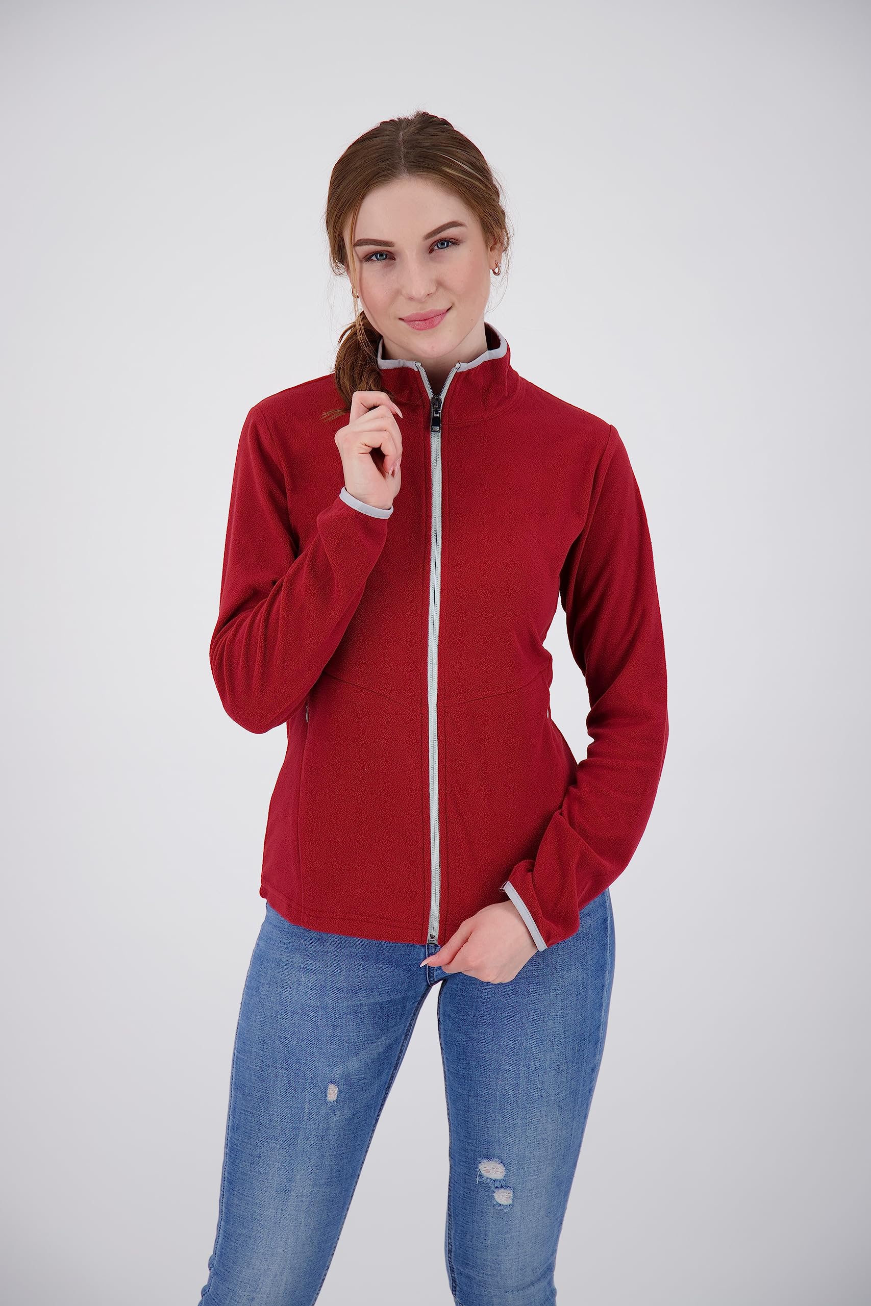 Kurtka polarowa Kobiety Damska Miękka Kurtka Polarowa Polarowa Kurtka Przejściowa Windbreaker Z Zamkiem Błyskawicznym Na Całej Długości Decorah