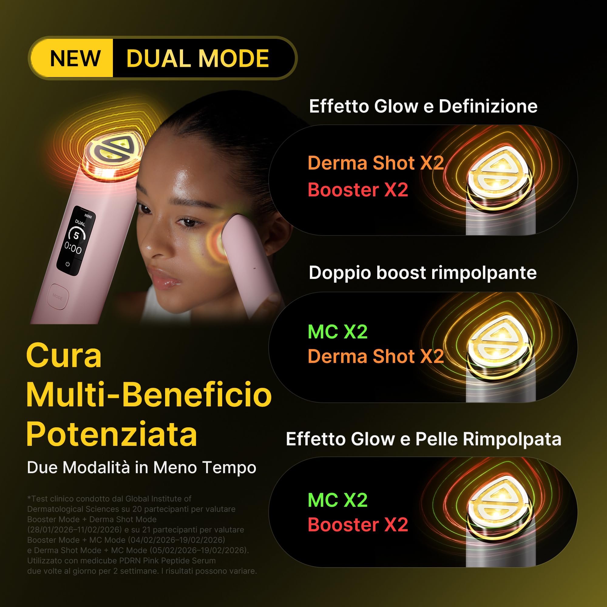 medicube Booster Pro X2™ - Dispositivo Beauty 7 in 1 per Effetto Glow, Pori, Definizione Pelle e Radiosità, Modalità Personalizzata e Funzione Boost per Maschere in Tessuto, Skincare Coreana, Bianco