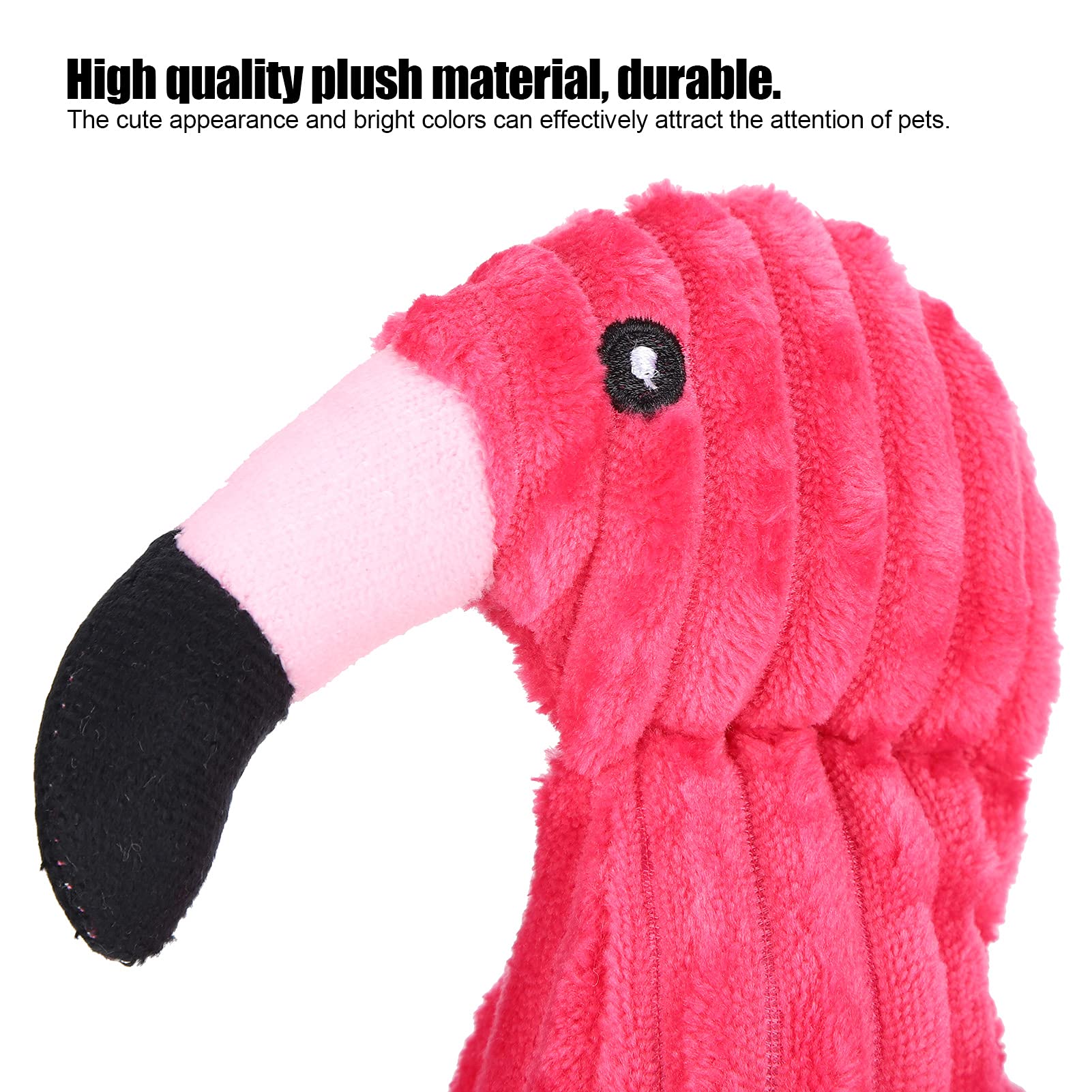 Pssopp Dog Plush Toys Dog Squeaky Teething Toys Pink Squeaky Rope Toys for Dog Teeth Cleaning Playing Accessories - Image 4