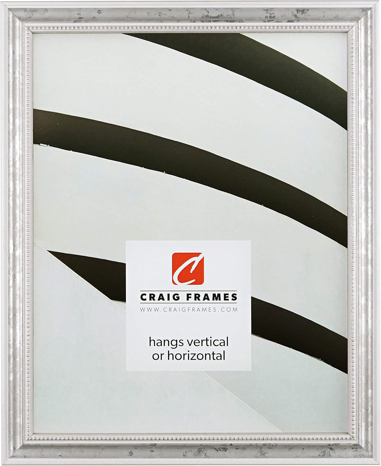 Craig Frames 314WH, Ornate White and Silver Picture Frame, 16 x 20 Inch 16 x 20 314 White pack of 2