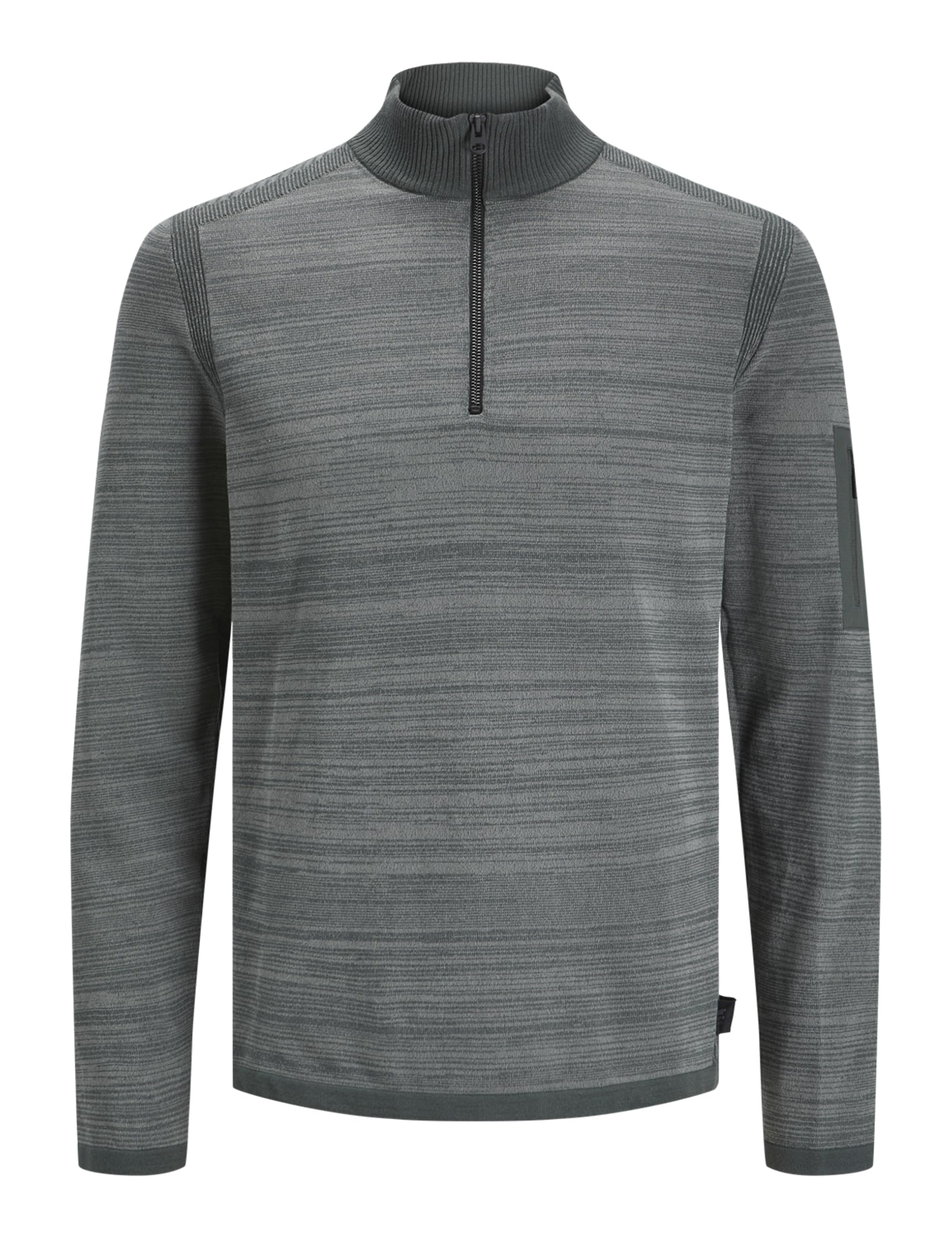 JACK&JONES JCOMACE Knit Half Zip SMU, Urban Chic/Detail: Melange, XL