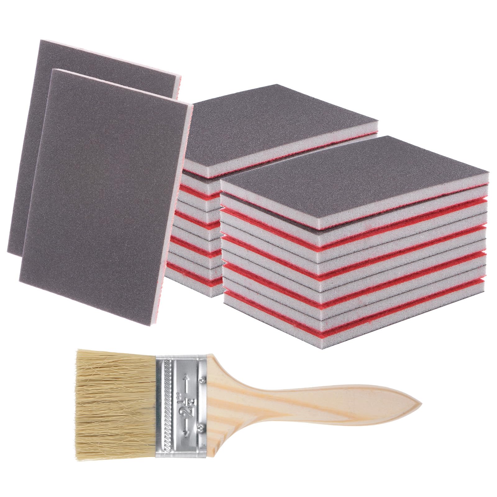 HARFINGTON 21pcs Sanding Sponges 1200 Grit 3" x 4" Reusable & Washable Sanding Sponges Pads, Wet Dry Flexible Hand Sand Block for Wood Drywall Metal