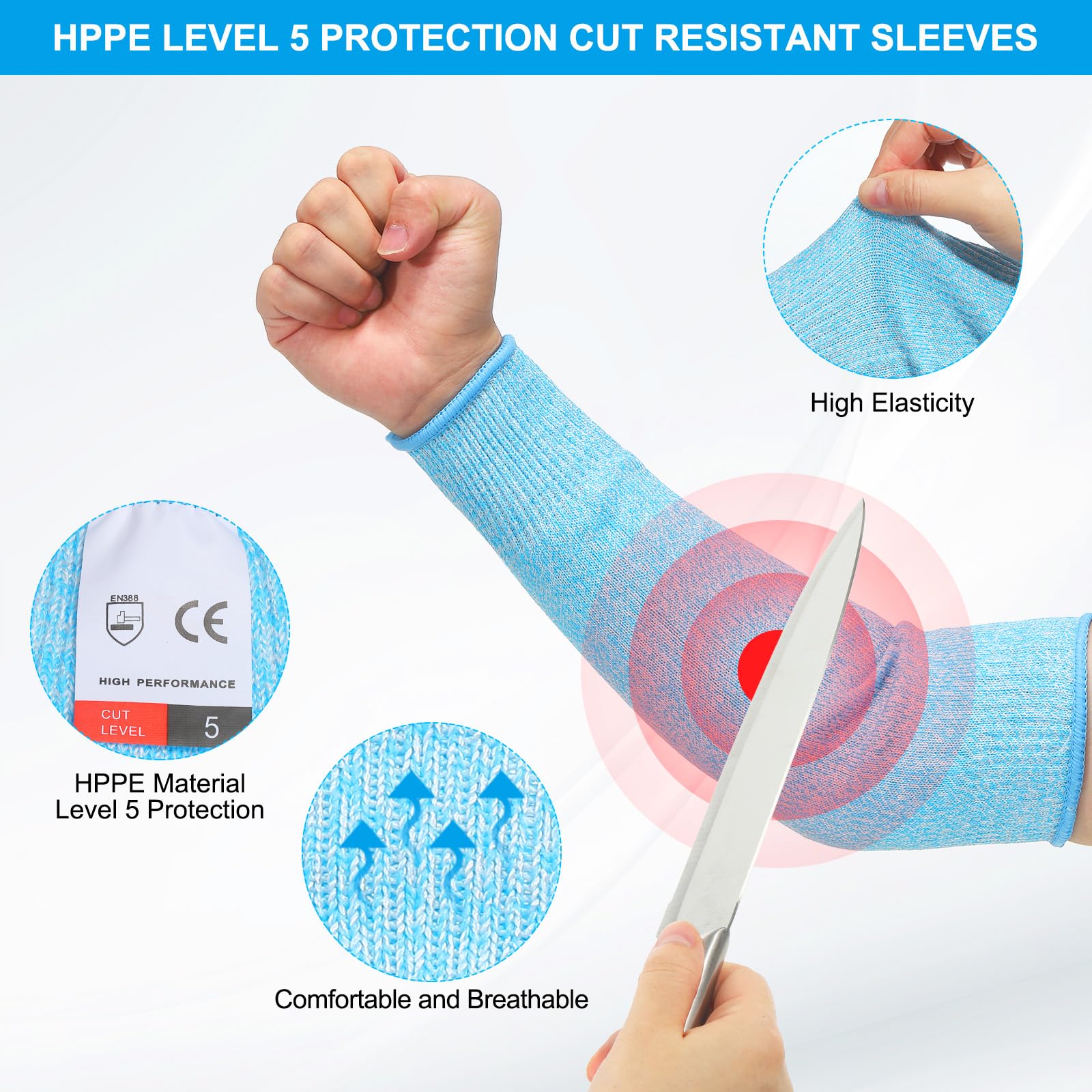 PATIKIL 14 Inch Cut Resistant Sleeve - Image 3