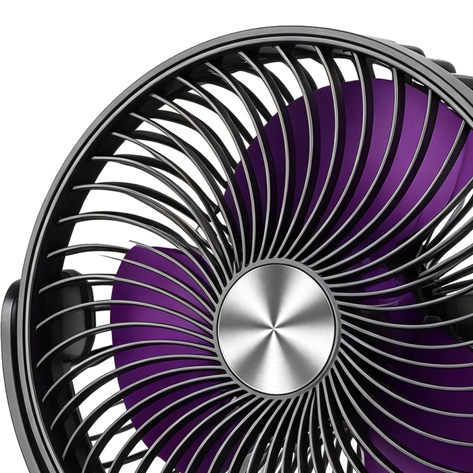Ventilatore da parete Doppia Testa Ricaricabile Rotazione Multi-Angolo | Ventilatore Per Comodino Per Camera Da , Dormitorio, Casa, Campeggio, Tenda