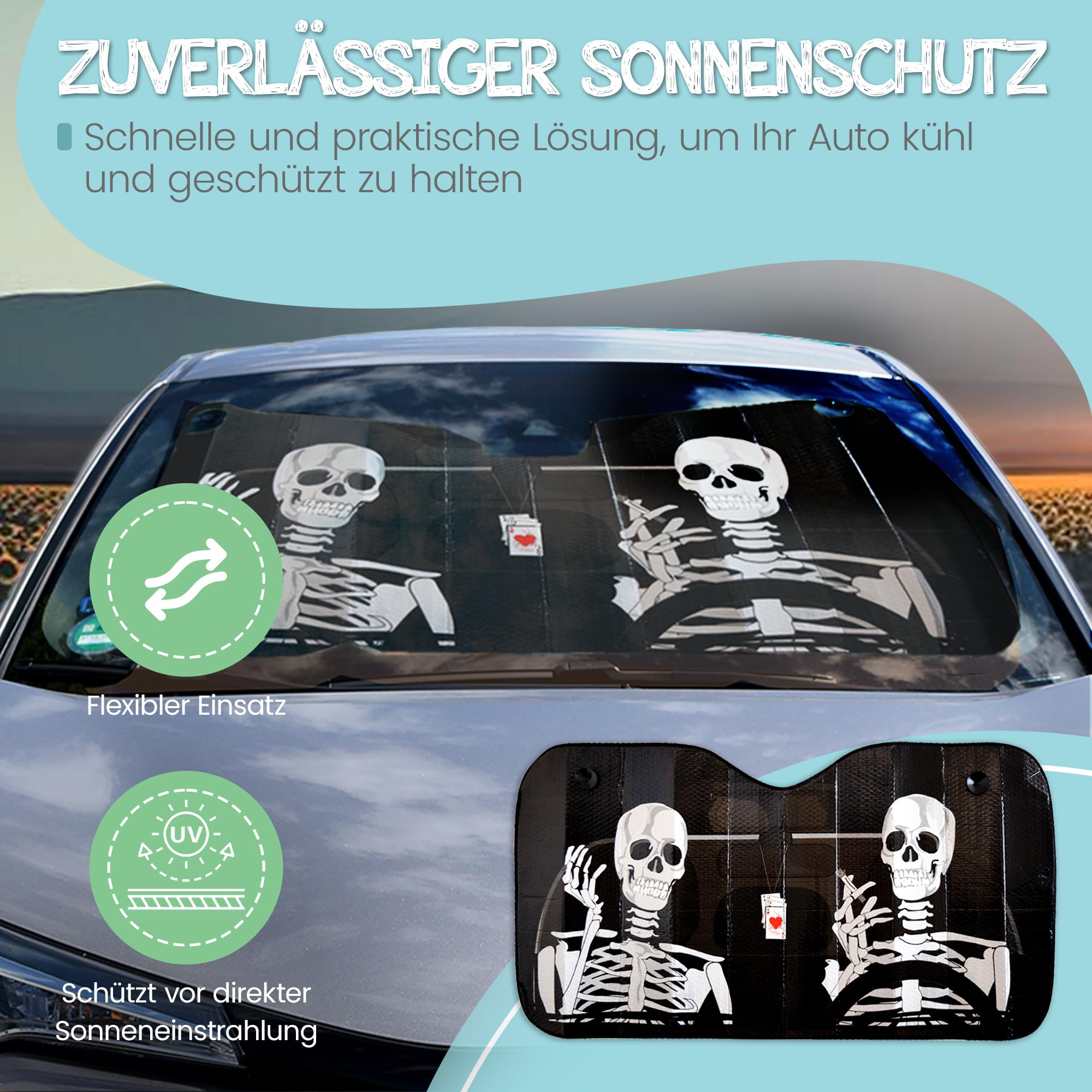 OK Cars AZ-SAA-044 Parasol para Parabrisas de Coche con diseño de Perro