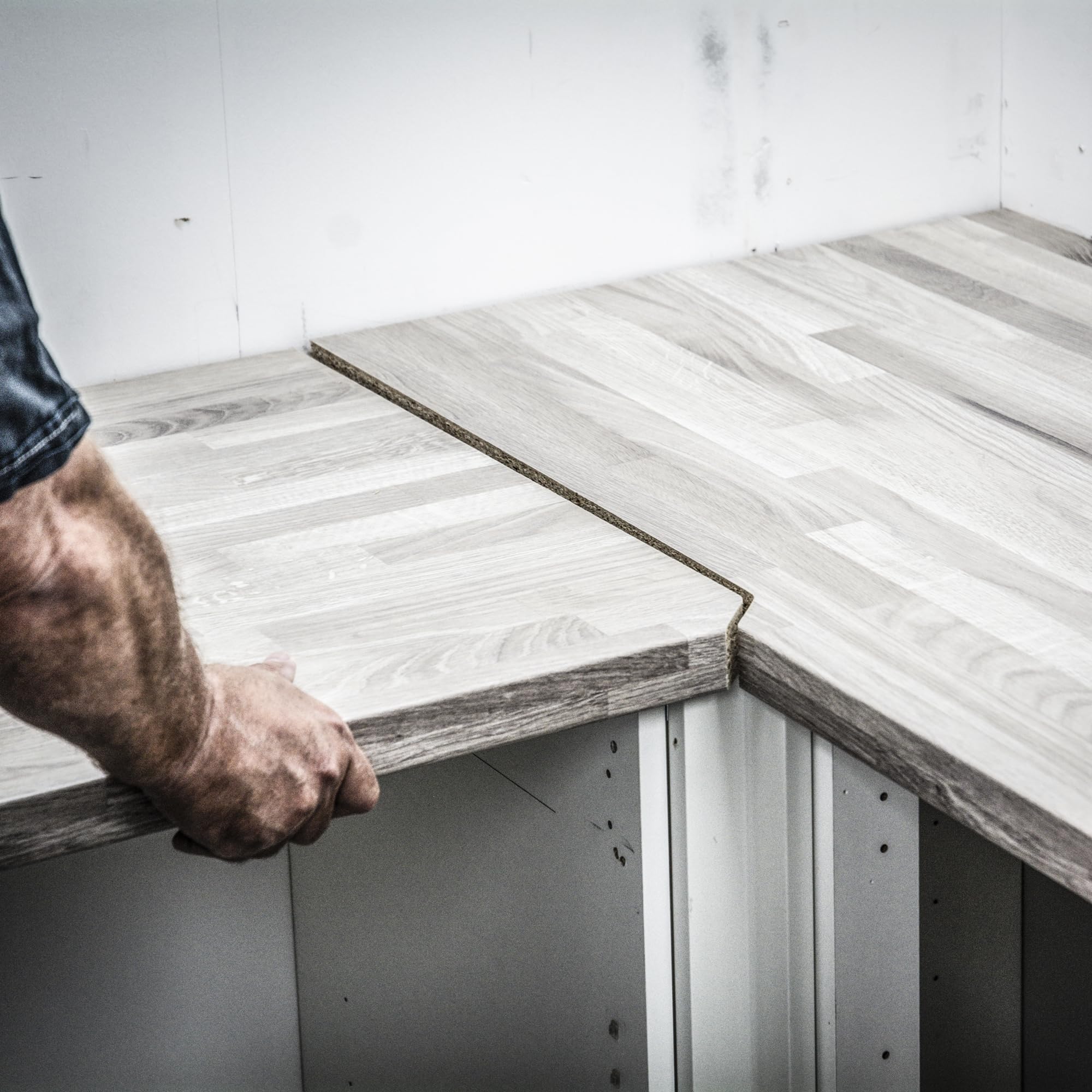 Trend Plantilla per Piani di Lavoro da Cucina con Taglio Peninsulare, per Piani Fino a 650mm, KWJ650