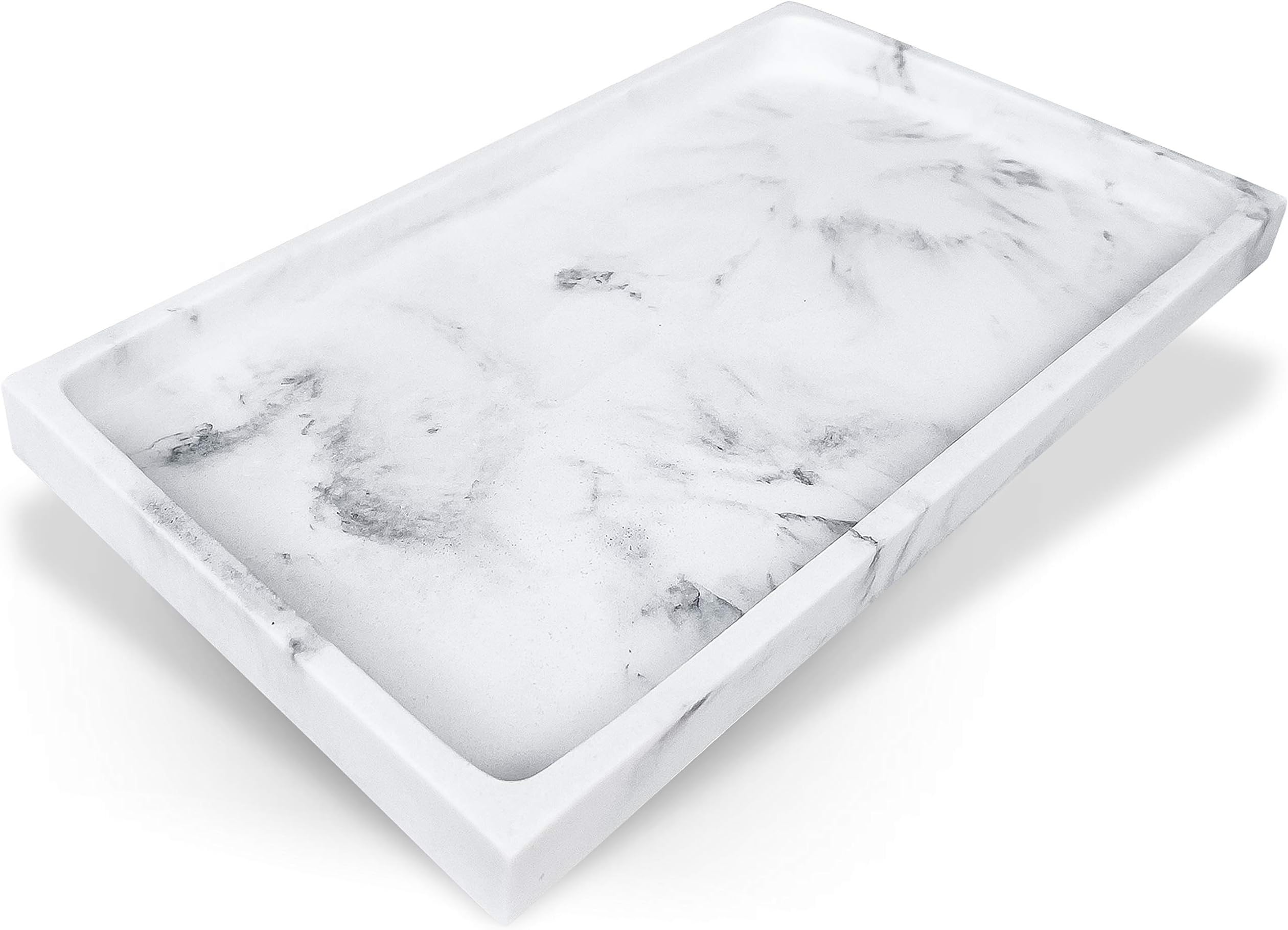 L'MKI White Vanity Tray, Rectangular, Matte Finish