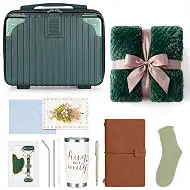 Get Well Gift Baskets for Women, Care Package for Women, Feel Better Gifts Set for Friend,Mom,Wife,Sister with Plush Blanket &Travel Suitcase,Relaxing Spa Care Sympathy Thinking of You Gift Box